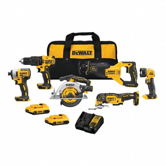 DEWALT 20 V Volt 6 Tools Cordless Combination Kit 784K51