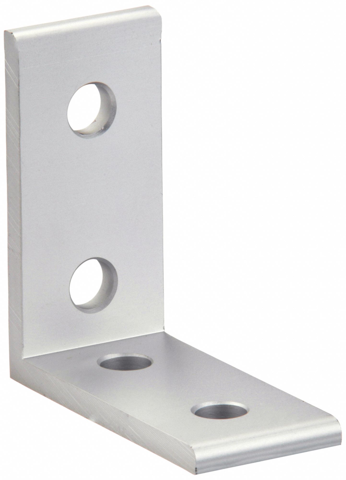 Inside Corner Bracket: Tall Inside-Corner Bracket, 25 Series, 50 mm x 23 mm x 4 mm, 4 Holes, Gray