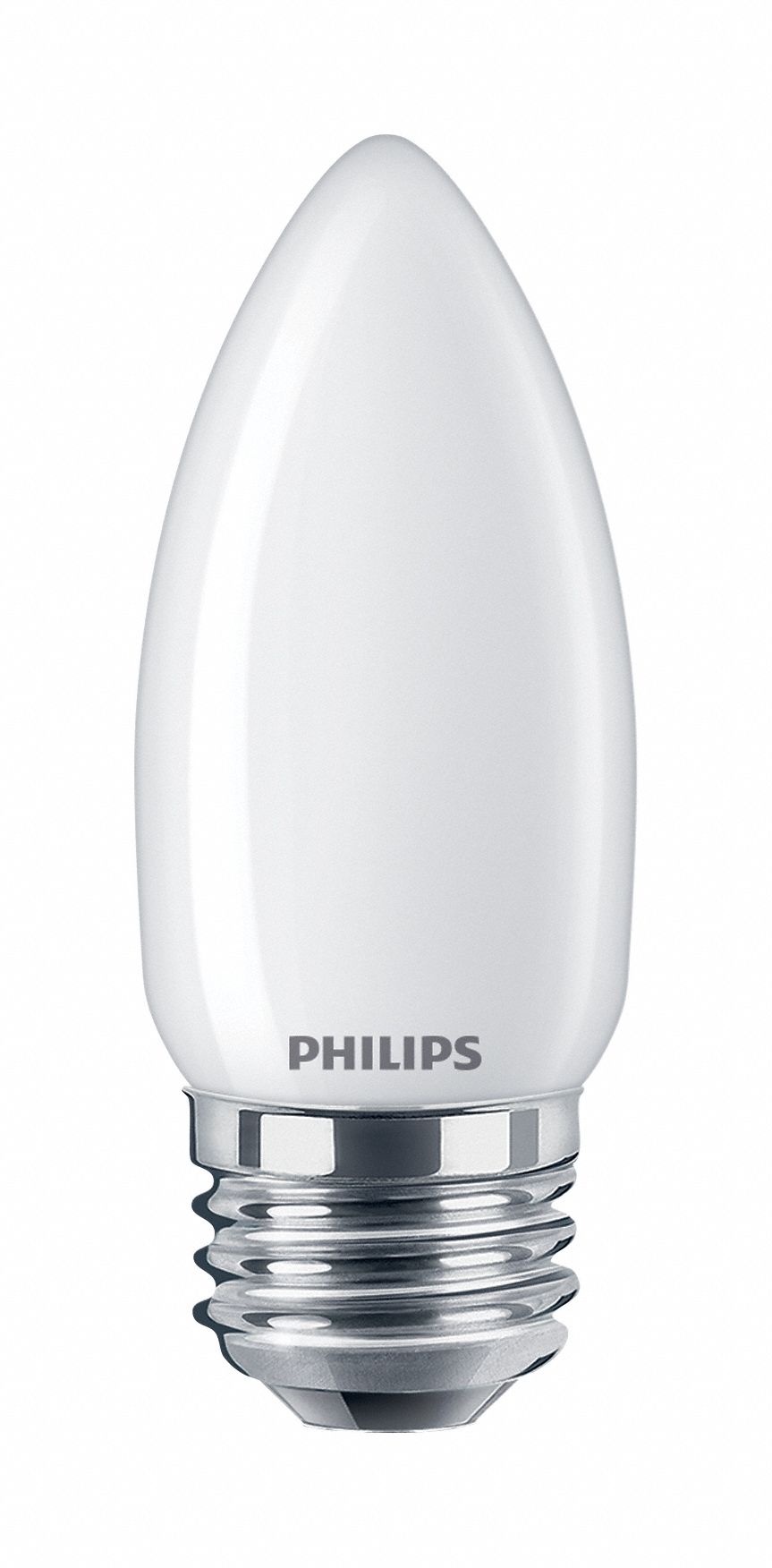 Donation væsentligt passage PHILIPS LED Candle Replacement, B11, Medium Screw (E26), 2700K, 500 lm, 60  W, 120 V AC - 784ND0|5B11/PER/CRI95WG/FR/G/E26/WGD 1CT T20 - Grainger