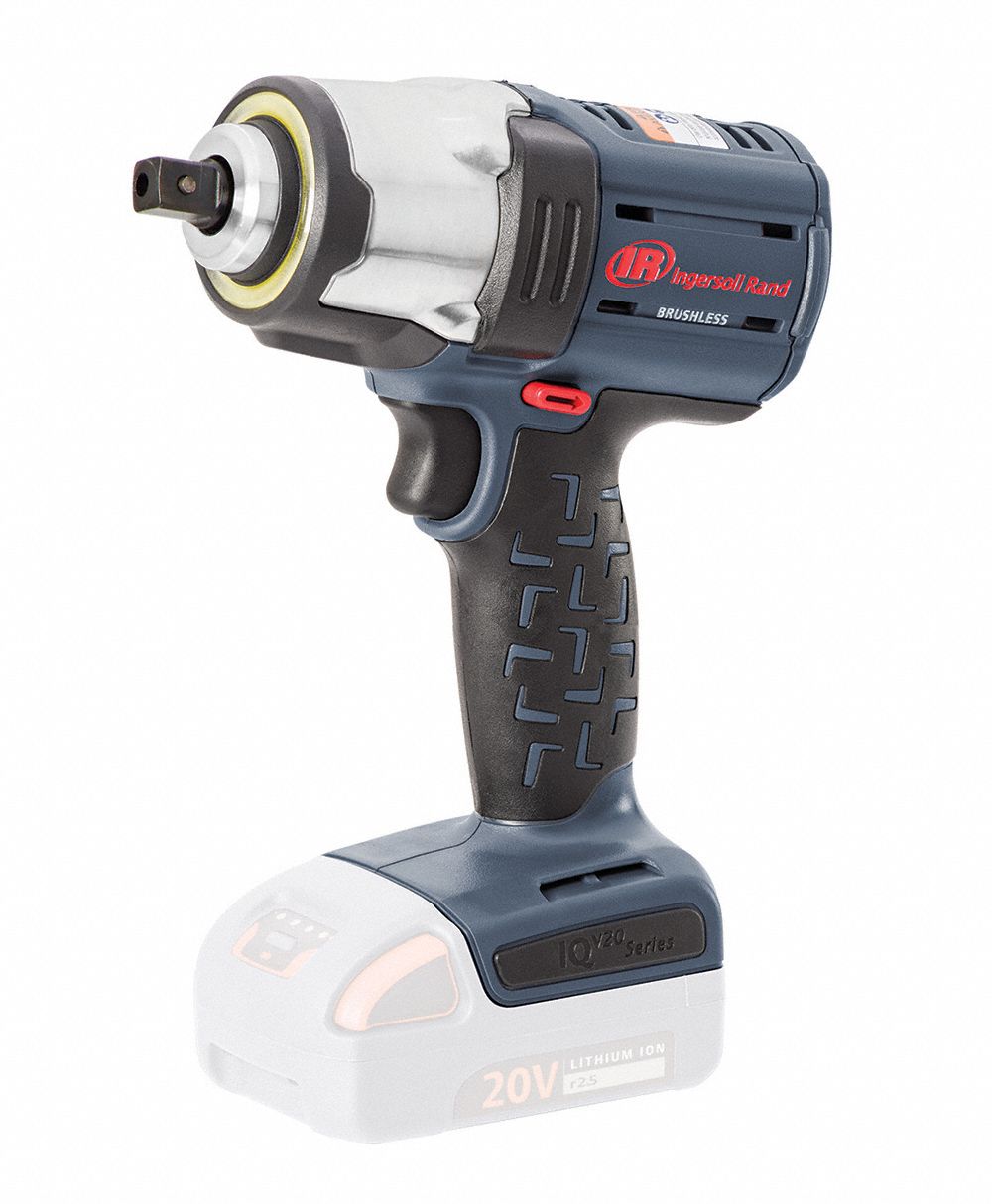 Impact Wrench: 1/2 in Drive Size, 340 ft-lb Fastening Torque, Brushless, 20 V DC Volt