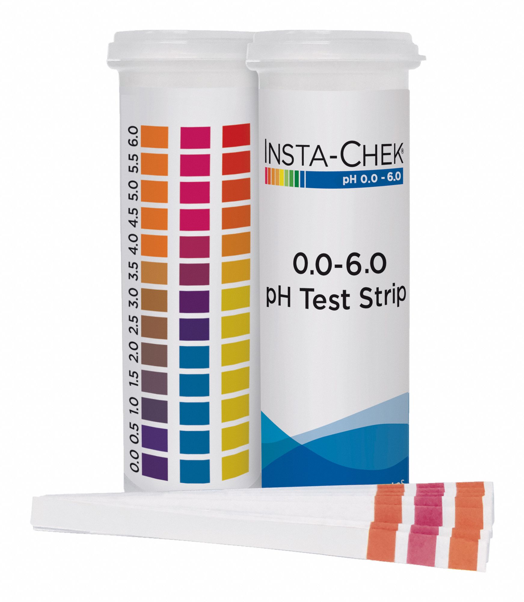 Short Range pH Test Strip: pH, 0 to 6 pH
