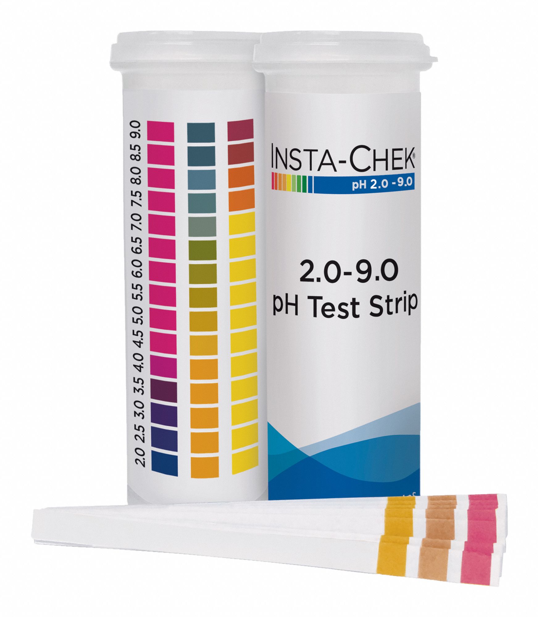 INSTA CHECK, pH, 2 to 9 pH, Mid Range pH Test Strip 784R6982090