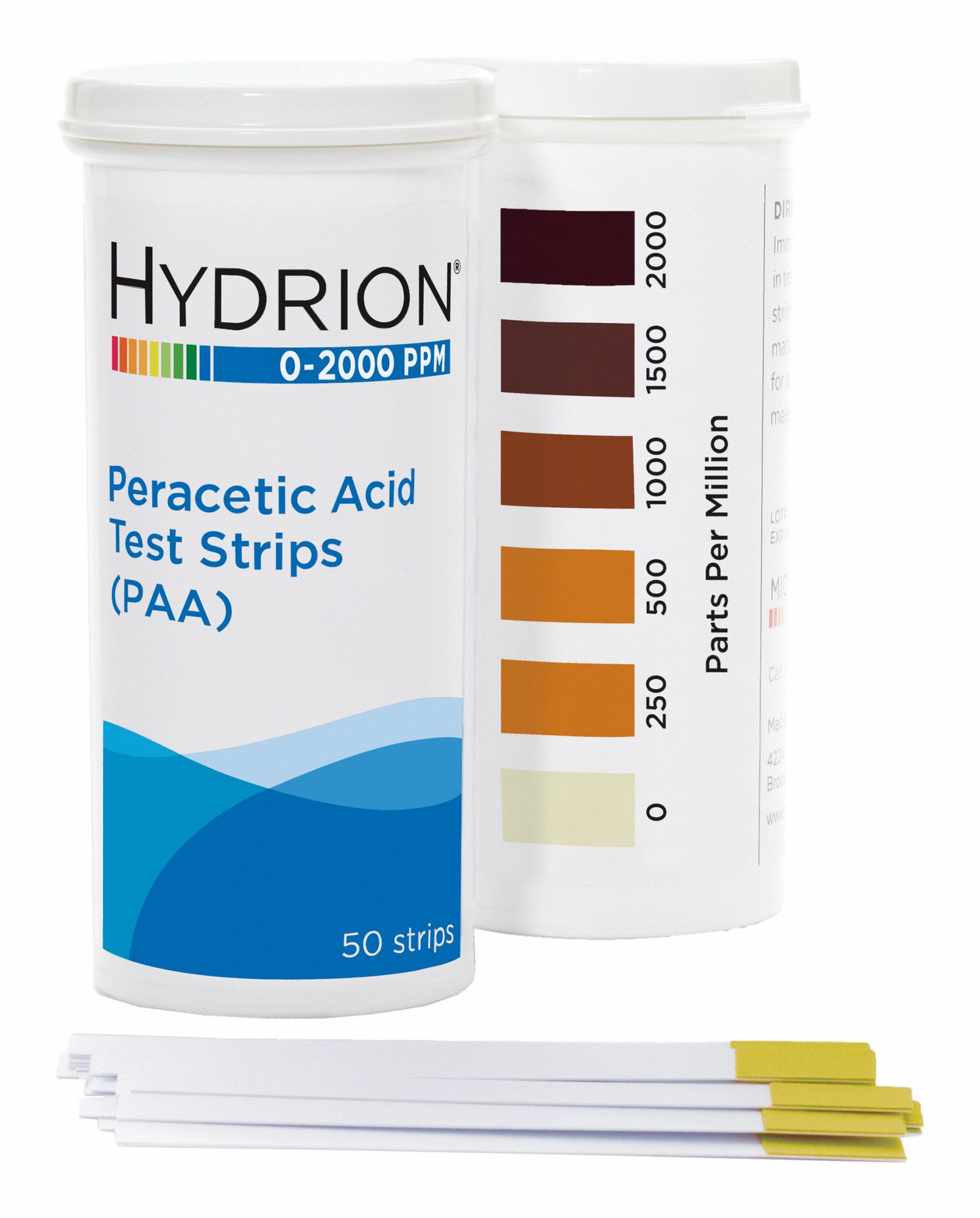 Test Strip 2 to 2000: Peracetic Acid, 0 to 2,000 ppm