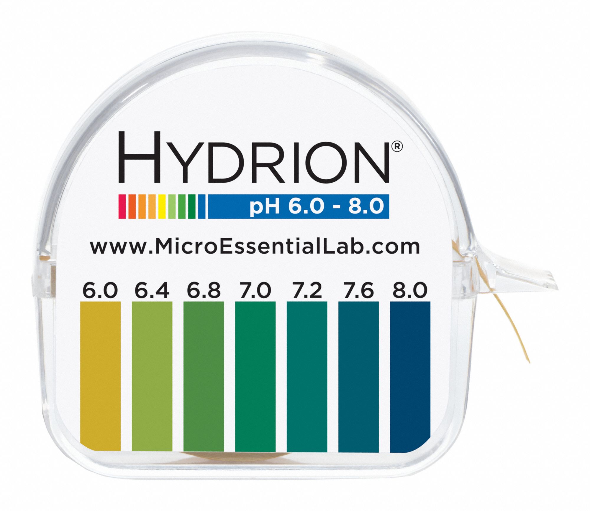 HYDRION, pH, 6 to 8 pH, Test Paper pH 6.0 to 8.0 Test Range 784R82