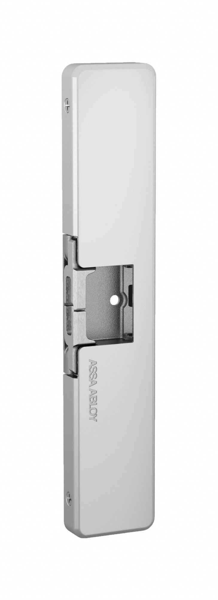 Electric Door Strike: 1 3/4 in Wd, 9 in Ht, Cylindrical/Mortise, Stainless Steel