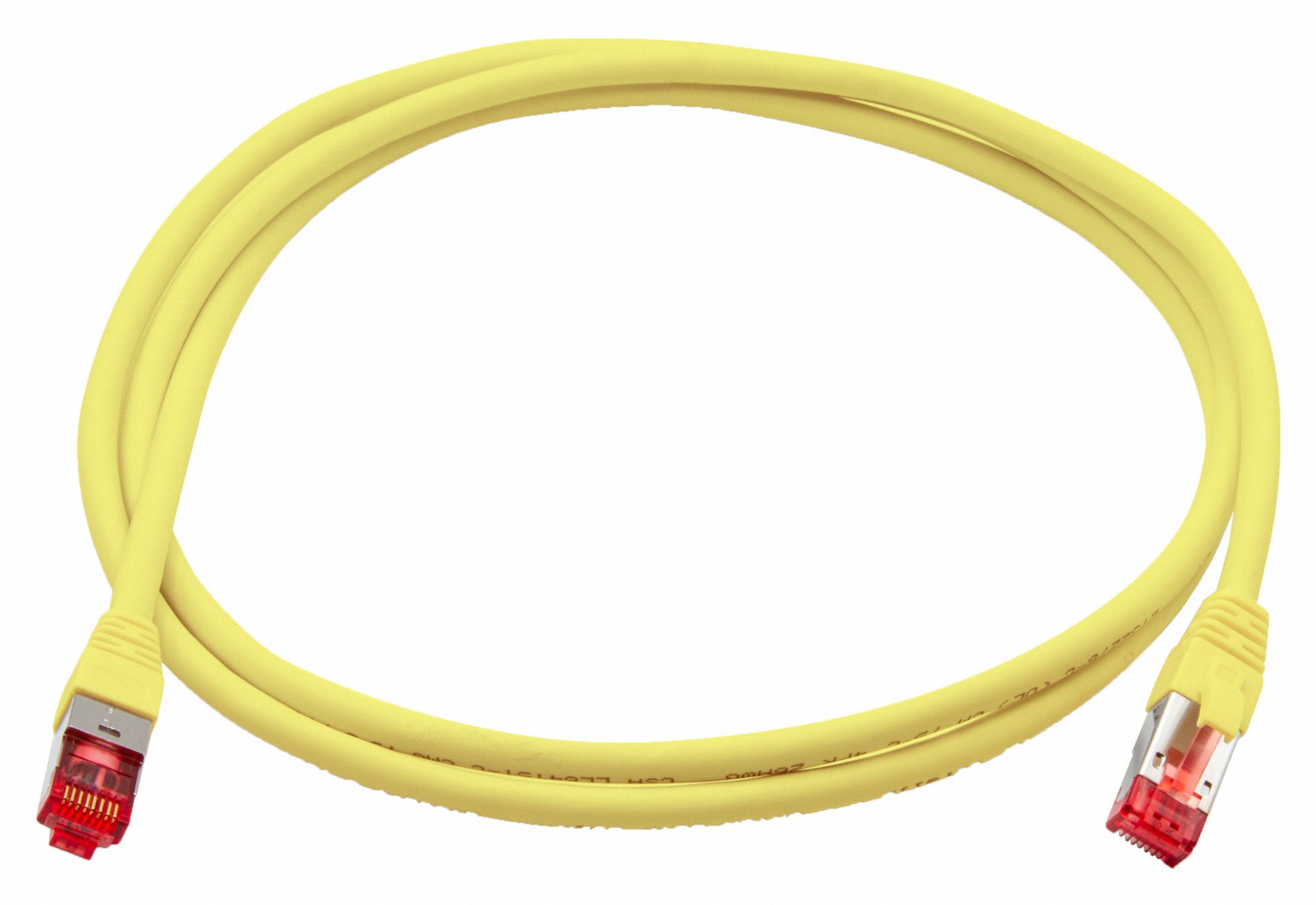 TRIPLETT, Round, 26 AWG, CAT6A 10GBPS, SSTP 26AWG Patch Cable, YELLOW
