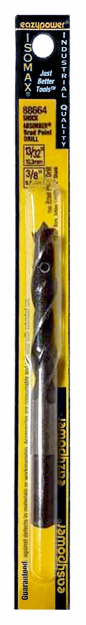 Brad Point Drill Bit: 3/8 in Drill Bit Size