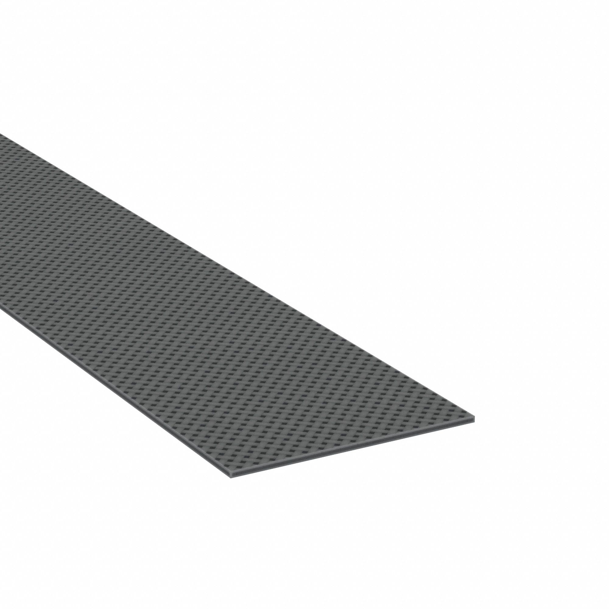 Rubber Strip: EPDM, Fabric-Reinforced, 1/16 in Thick, 1 in x 10 ft, Black, 50 Shore A Durometer