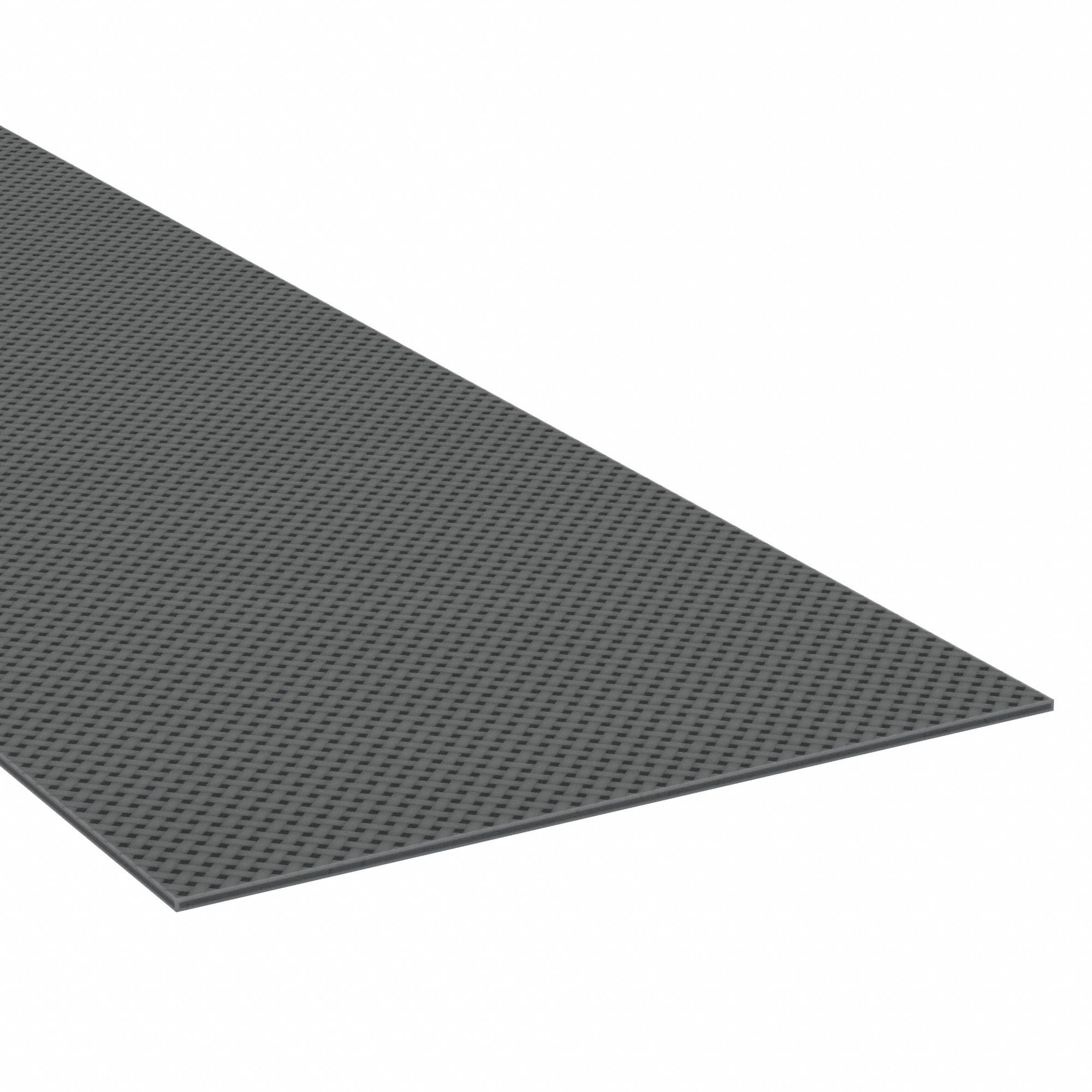 Rubber Sheet: EPDM, Fabric-Reinforced, 1/16 in Thick, 12 in x 12 in, Black, 50 Shore A Durometer