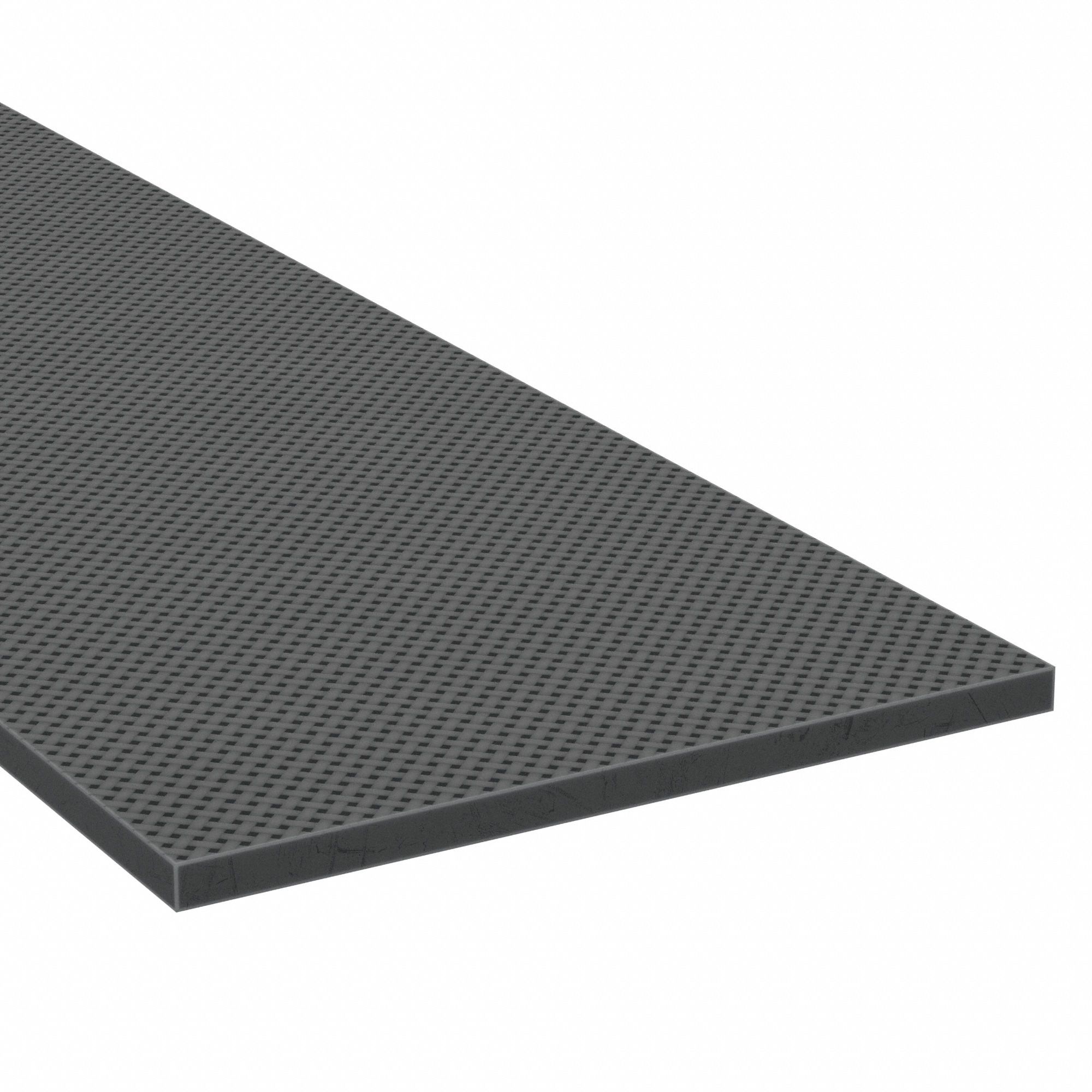 Rubber Sheet: EPDM, Fabric-Reinforced, 1/4 in Thick, 12 in x 12 in, Black, 50 Shore A Durometer