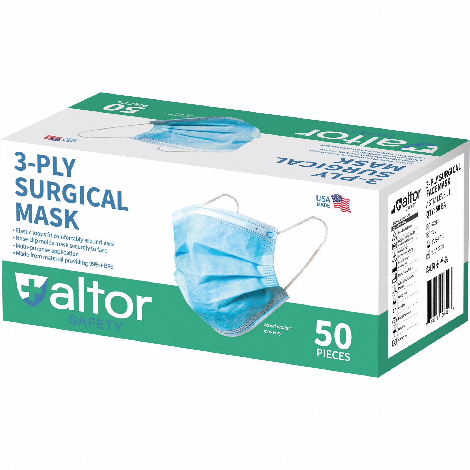 Mascherine Altor Safety 4ply Livello 3 – Scatola Da 50, Fatte Negli USA - Foto 4
