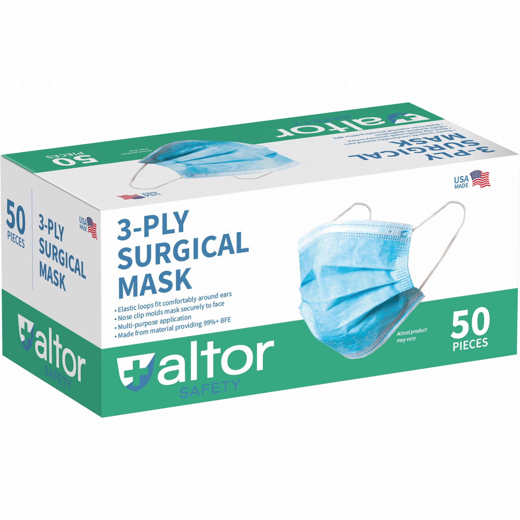 ALTOR SAFETY Surgical Disposable Face Mask, Universal, PK 50 785EJ0
