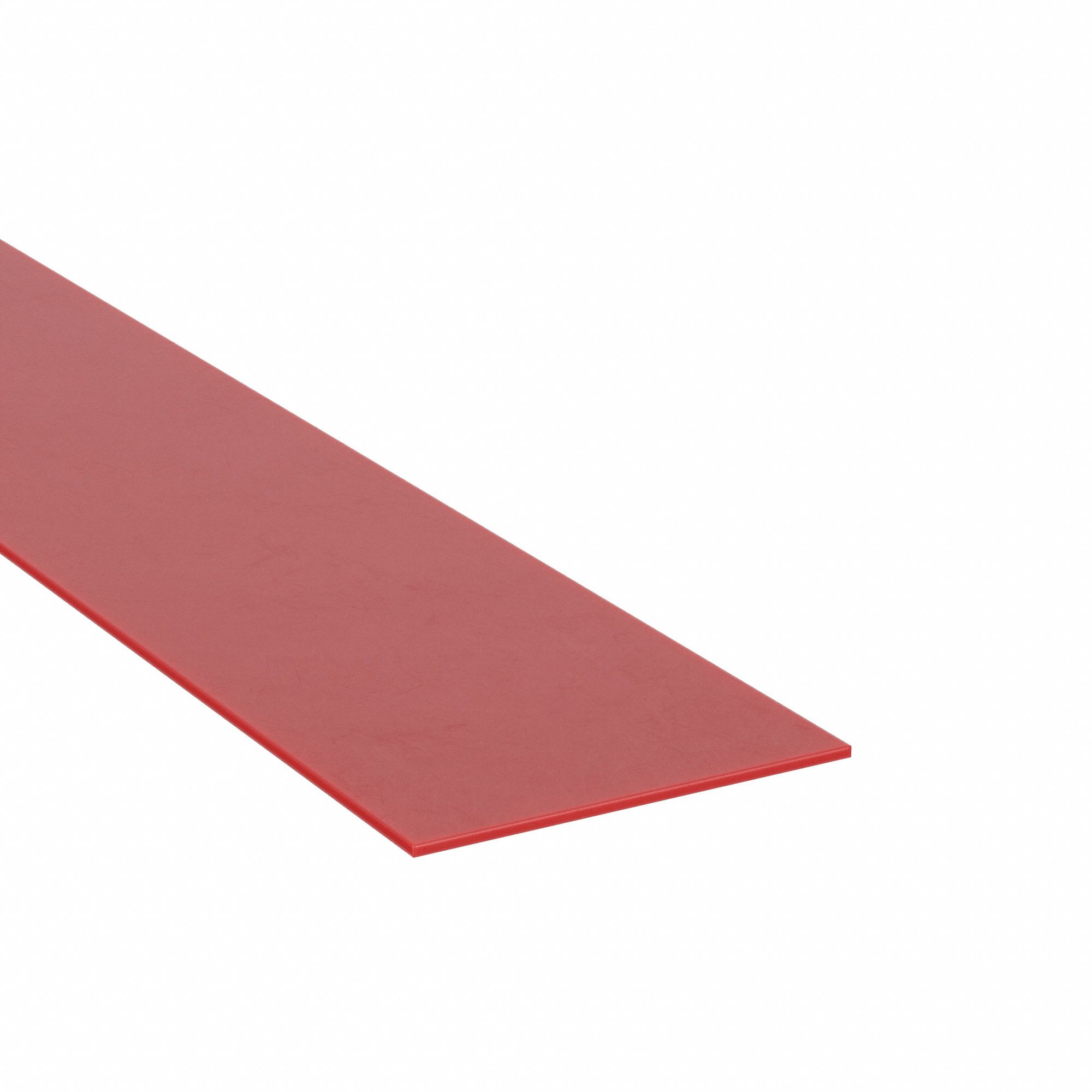 Rubber Strip: Silicone, Food Grade, 5 mm Thick, 4 in x 36 in, Red, 50 Shore A Durometer, Plain