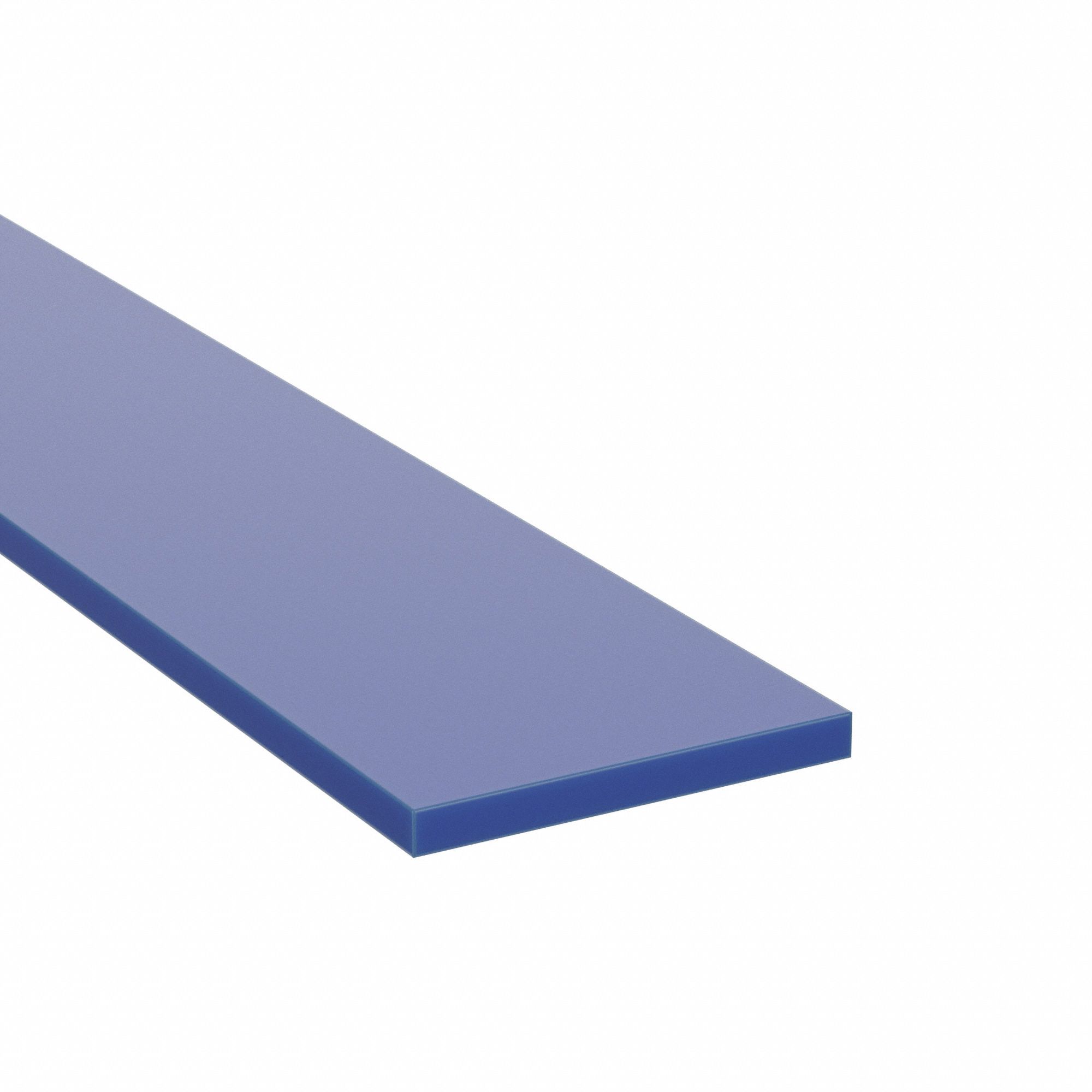 Rubber Strip: Fluorosilicone, Std, 1/4 in Thick, 1 in x 36 in, Blue, 60 Shore A Durometer, Plain