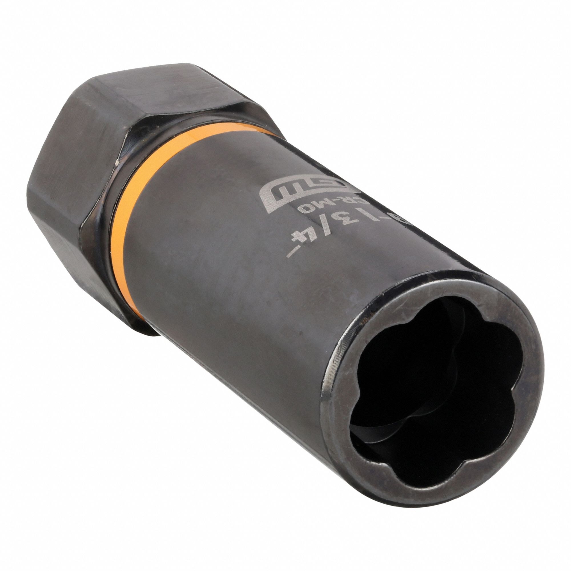 Deep Extraction Sockets: 3/4 in Socket Size, 6-Point, Deep, Black Oxide, Bolt Biter