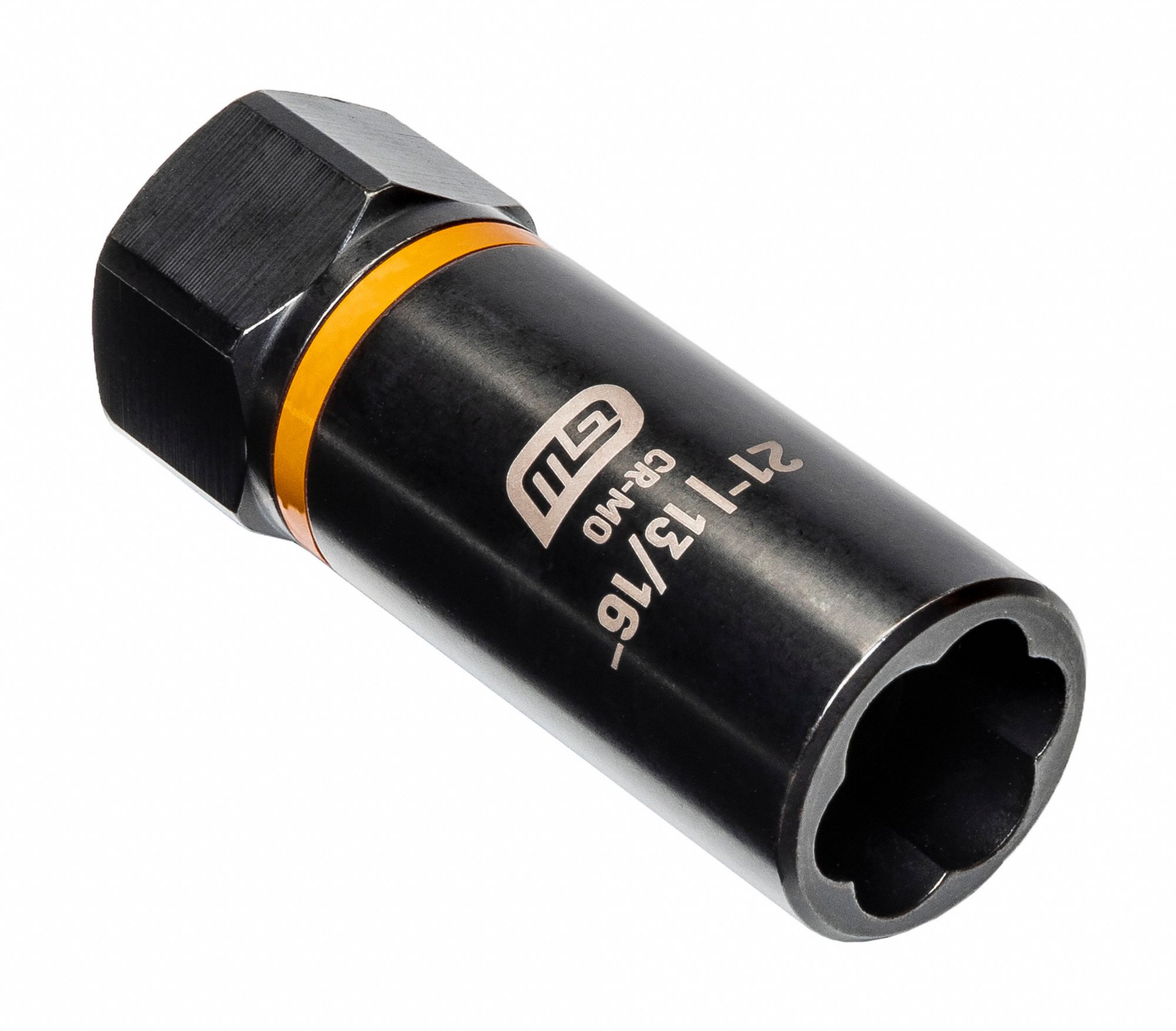 Deep Extraction Sockets: 13/16 in Socket Size, 6-Point, Deep, Black Oxide, Bolt Biter