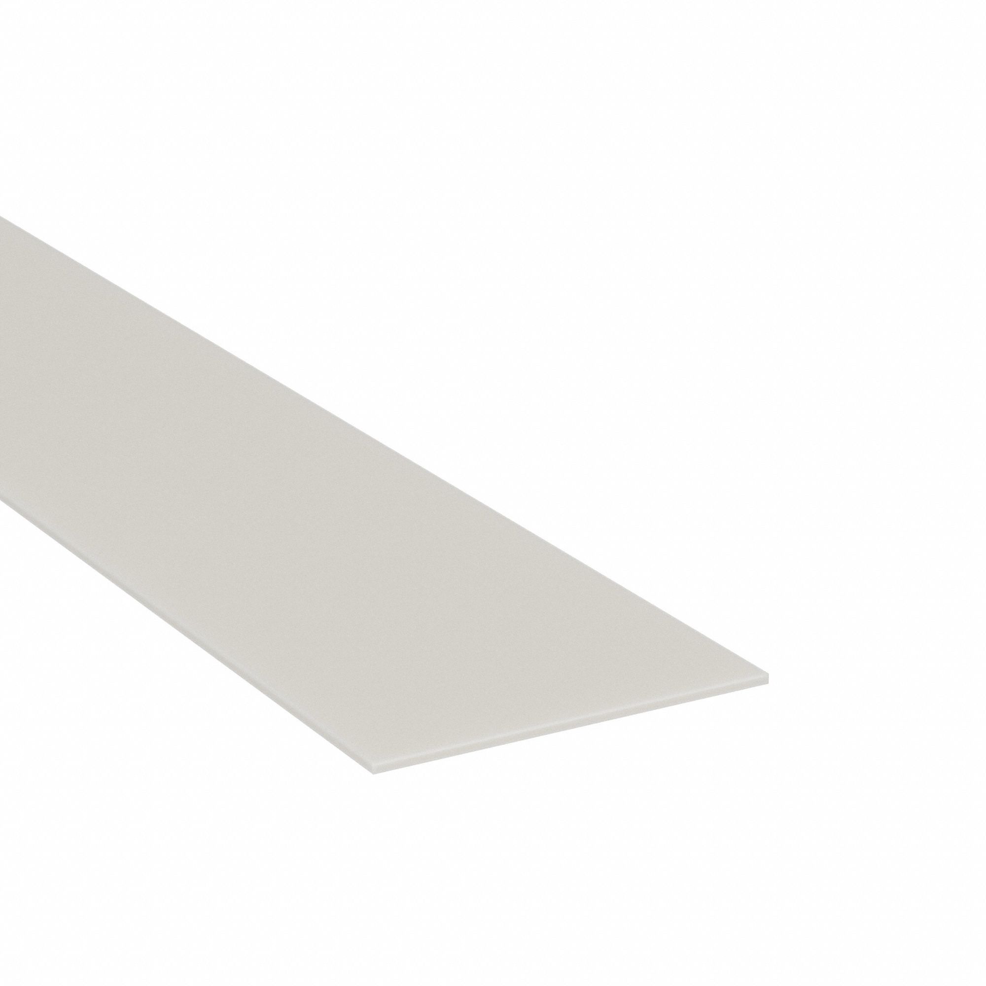 Rubber Strip: Viton™, Food Grade, 1/16 in Thick, 1 in x 36 in Nominal Size (W x L), White, Plain