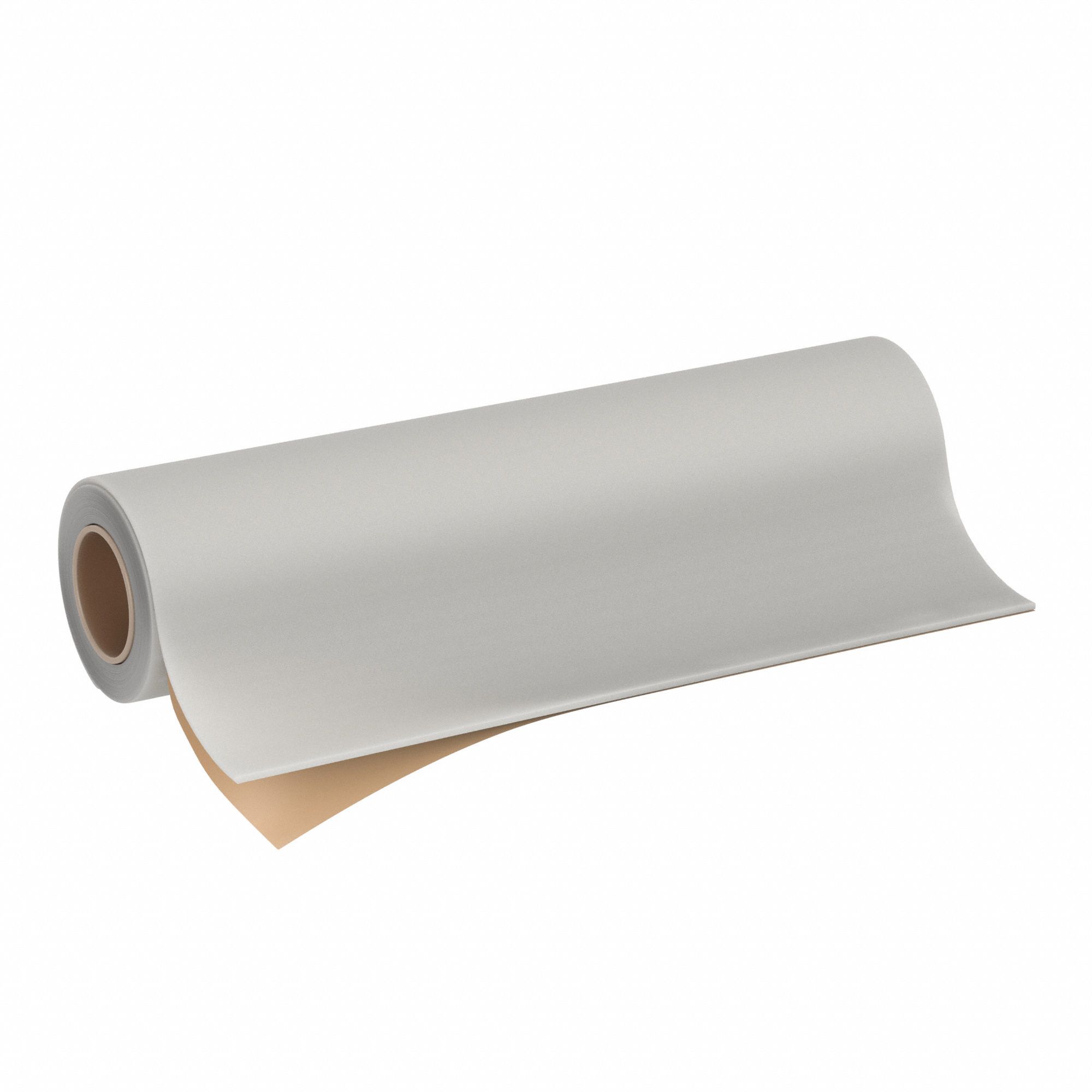 Rubber Roll: Viton™, Food Grade, 1/4 in Thick, 36 in x 10 ft Nominal Size (W x L), White, Adhesive