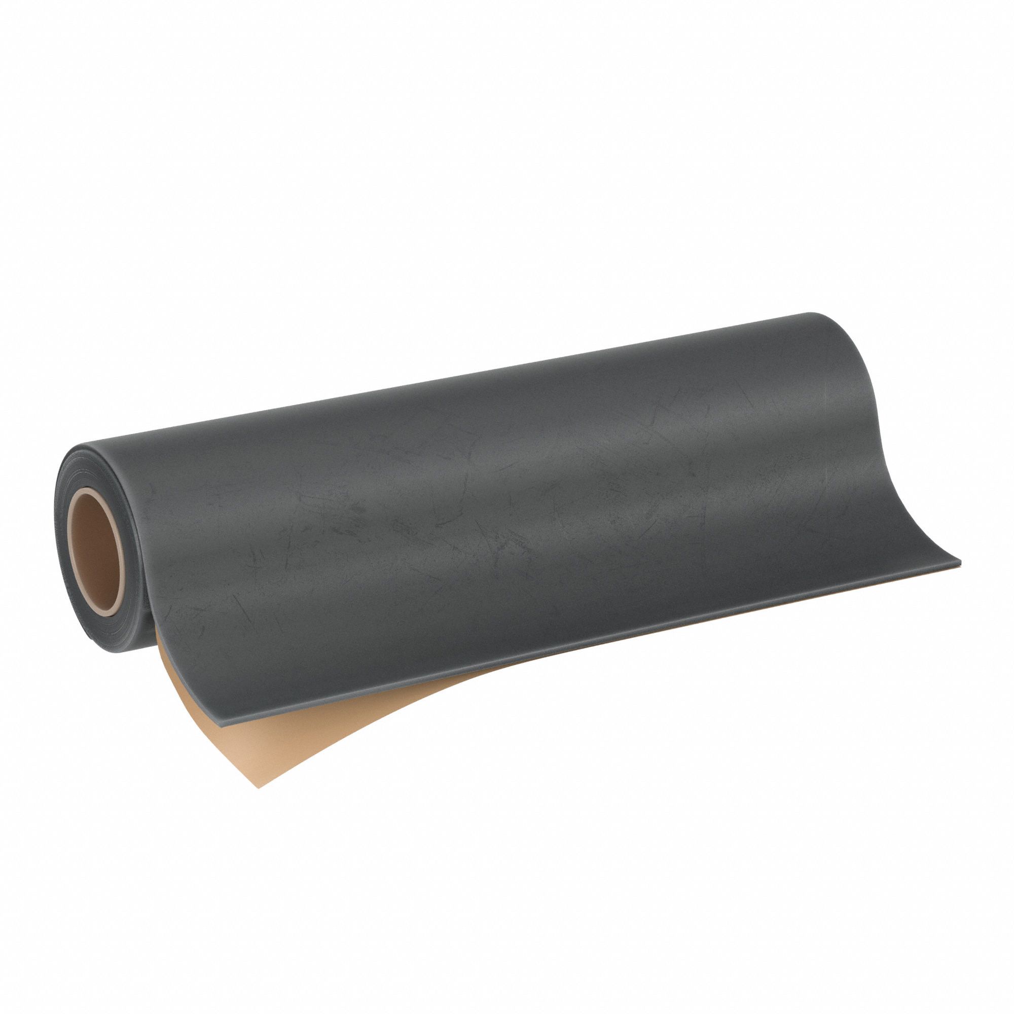 Rubber Roll: SBR, Std, 1/4 in Thick, 36 in x 10 ft, Black, 60 Shore A Durometer, -45°F to 200°F
