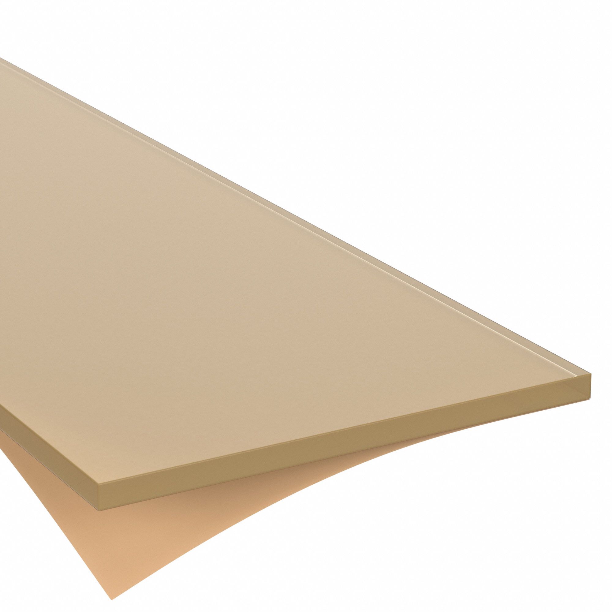 Rubber Sheet: Polyurethane, High Strength, 1/16 in Thick, 12 in x 12 in, Amber, 60 Shore A Durometer