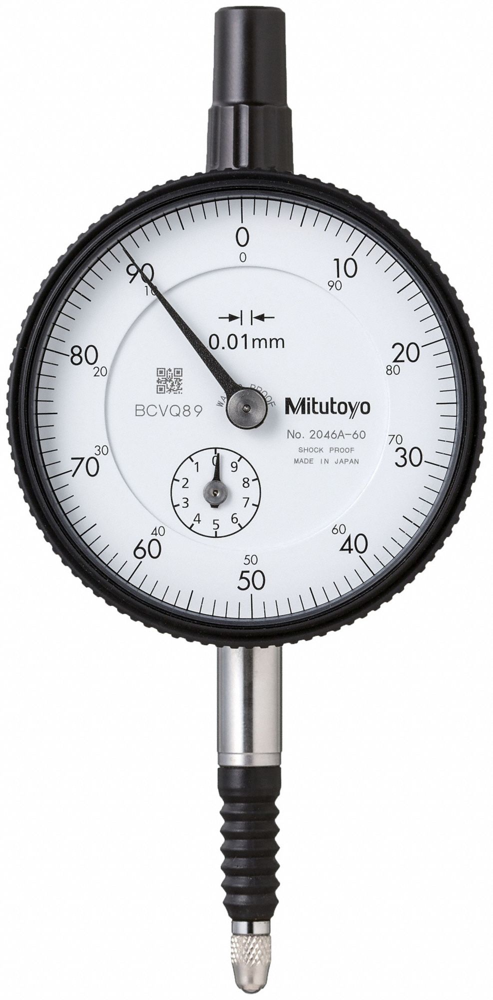 JAPAN MADE MITUTOYO  DIAL INDICATOR 2046S 0.01 MM WITH CALIBRATION CERTIFICATE 
