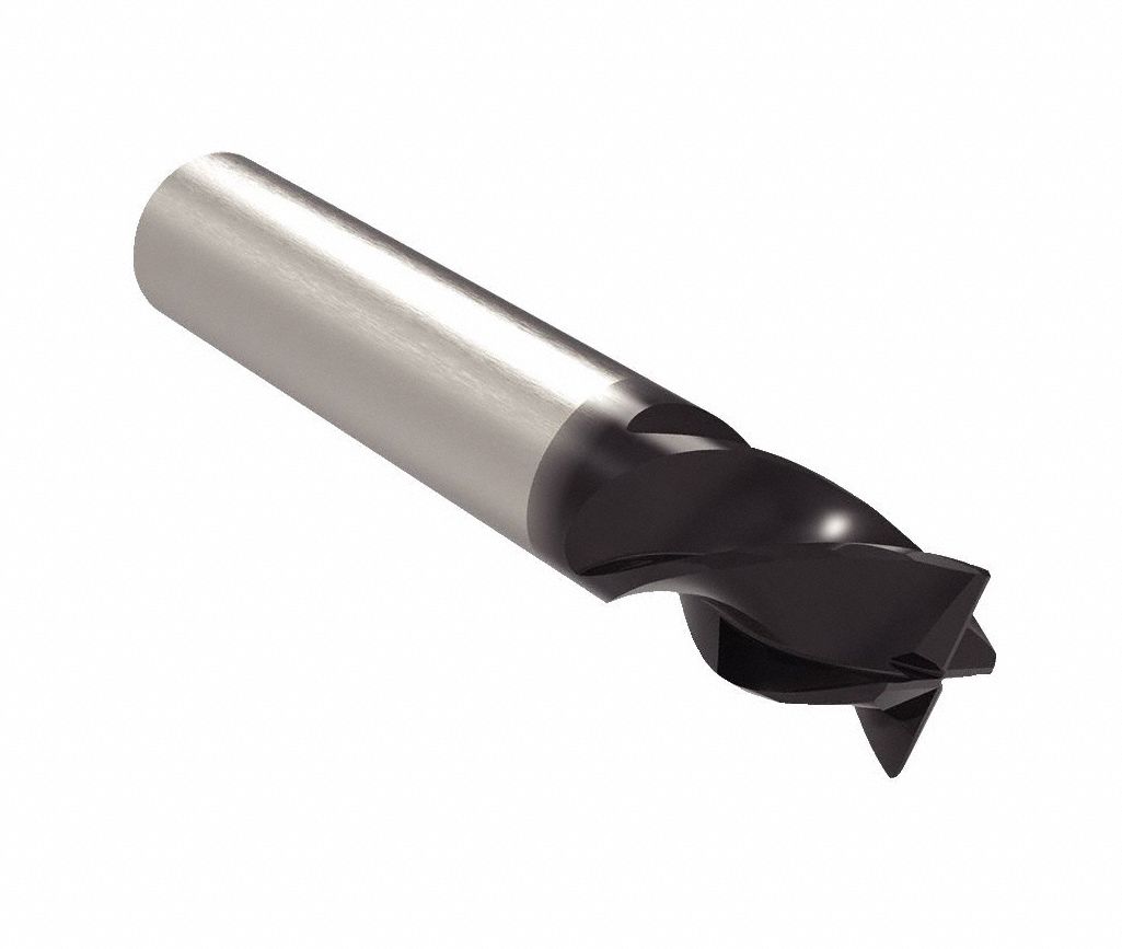 Corner Chamfer End Mill: Carbide, AlTiN Coated, 4 Flute, 16 mm Mill Dia, 18 mm LOC