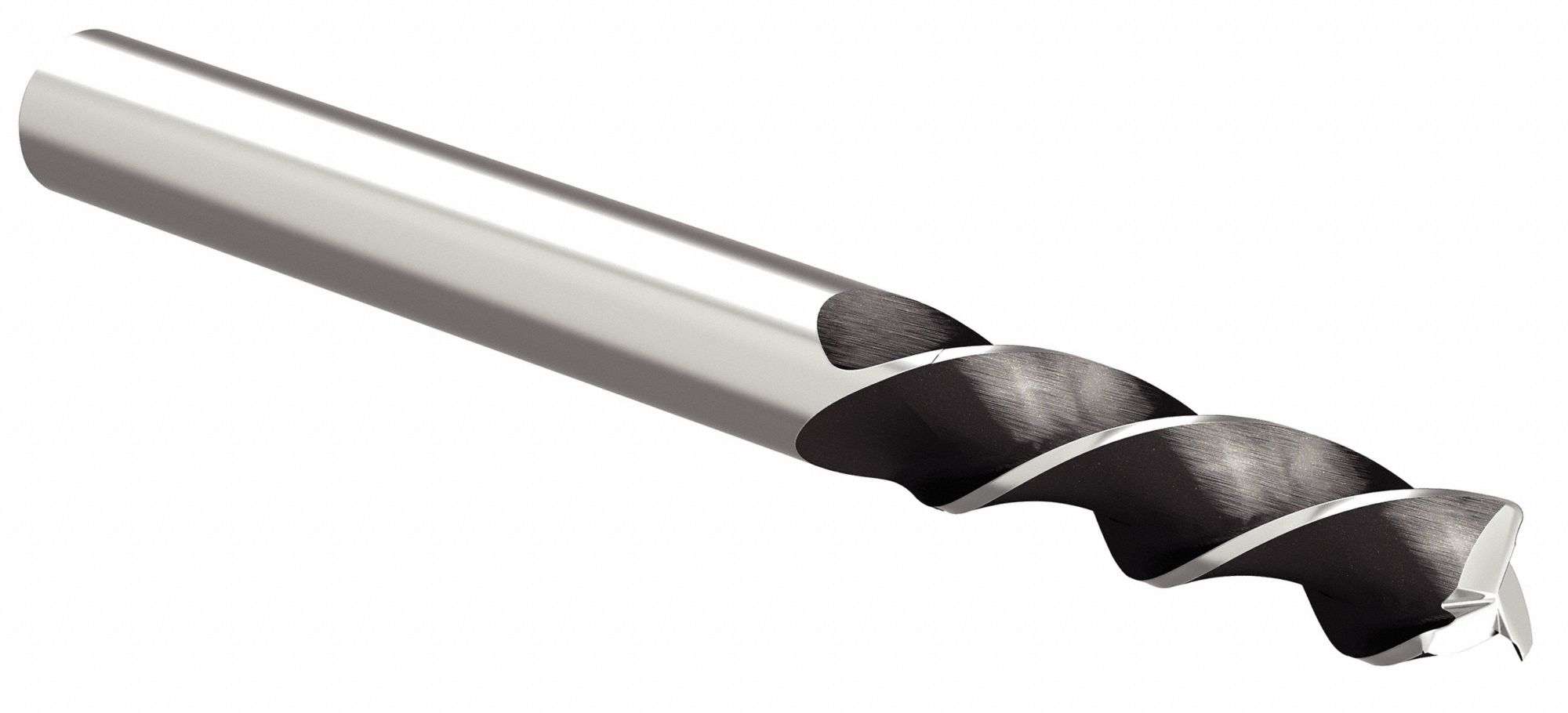 Corner Radius End Mill: Carbide, 3 Flute, 1" Mill Dia, 3-1/4" LOC, 0.03" Rad