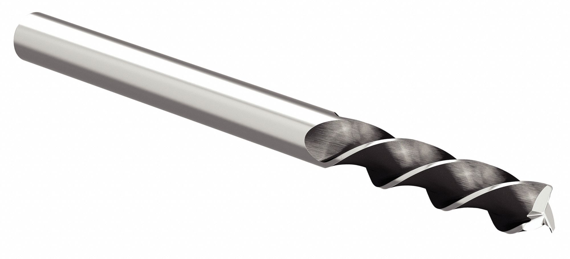 Corner Radius End Mill: Carbide, 3 Flute, 1" Mill Dia, 4" LOC, 0.03" Rad, 7" OAL