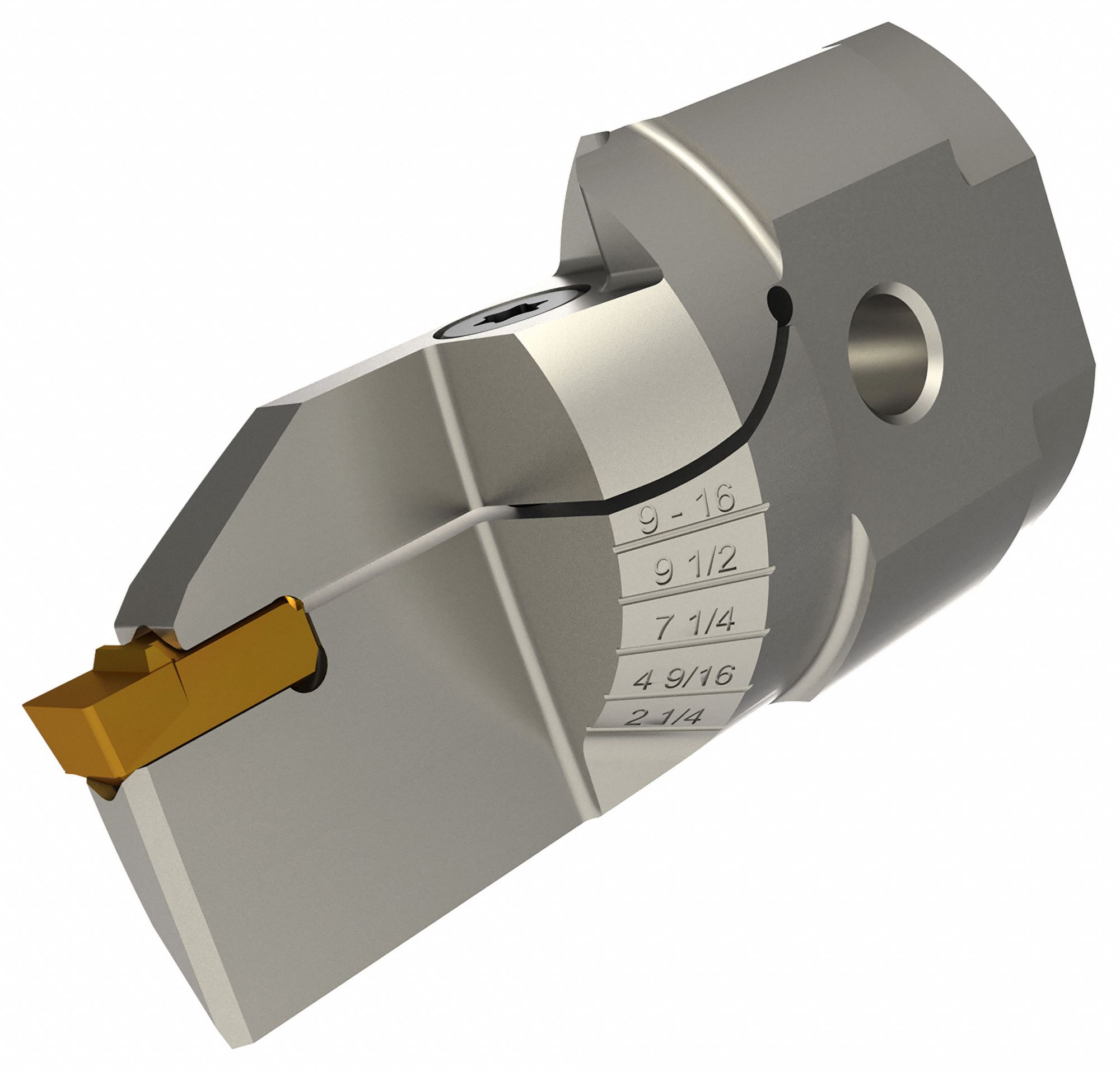 Indexable Parting and Cut-Off Blade: WGCRM-A Toolholder, Left Hand, 1/4 in Blade Wd, Steel