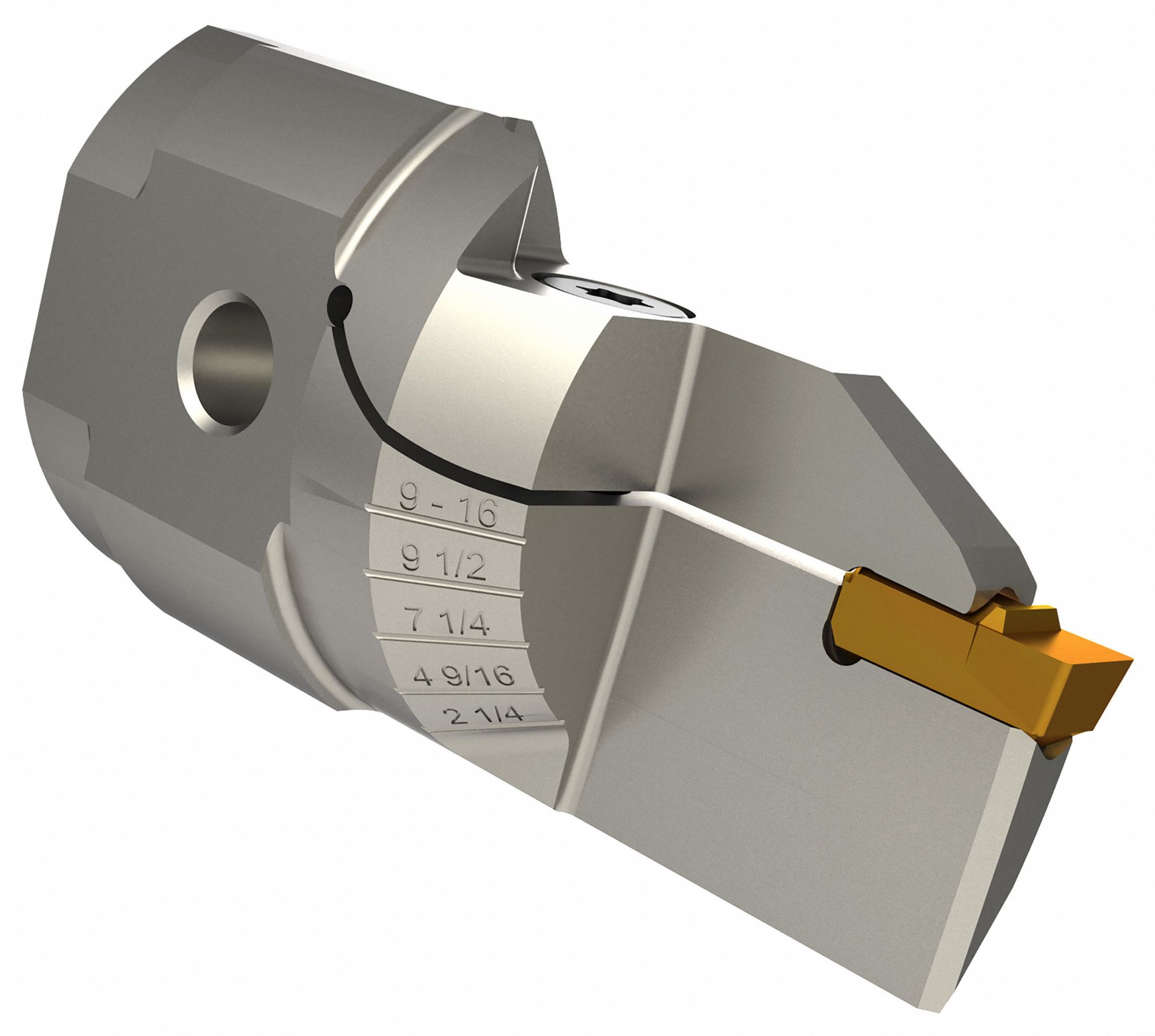 Indexable Parting and Cut-Off Blade: WGCRM-A Toolholder, Right Hand, 1/4 in Blade Wd, Steel
