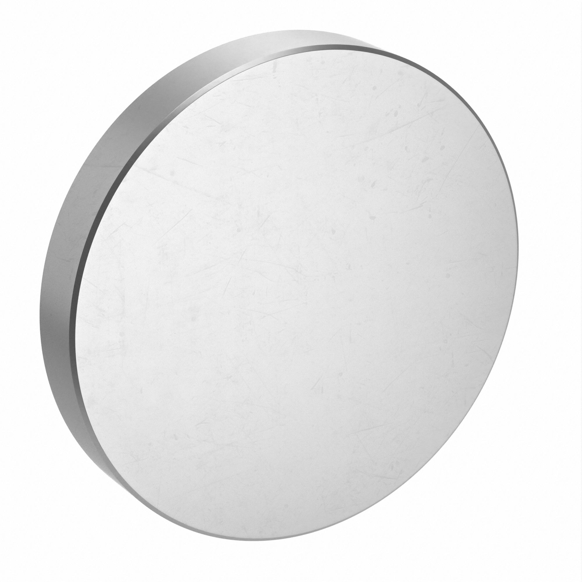 Aluminum Disc: 2024, T351, 4 in Outside Dia, 1 in Overall Lg, 150 BHN Brinell Hardness, Mill