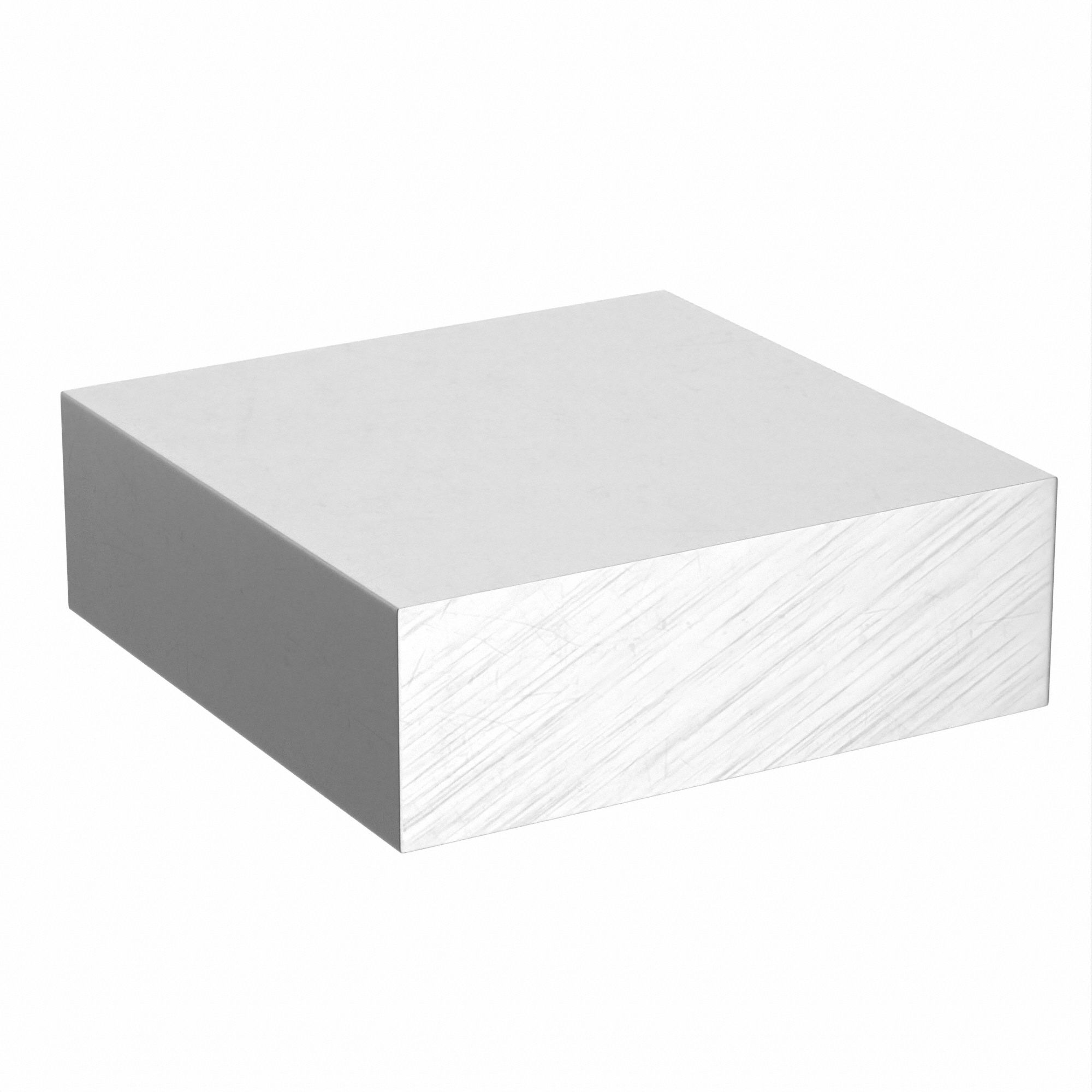 Aluminum Plate: 7075, T6, 6 in L, 6 in W, 1 in T, Mill, 150 BHN Brinell Hardness, ±0.039 in