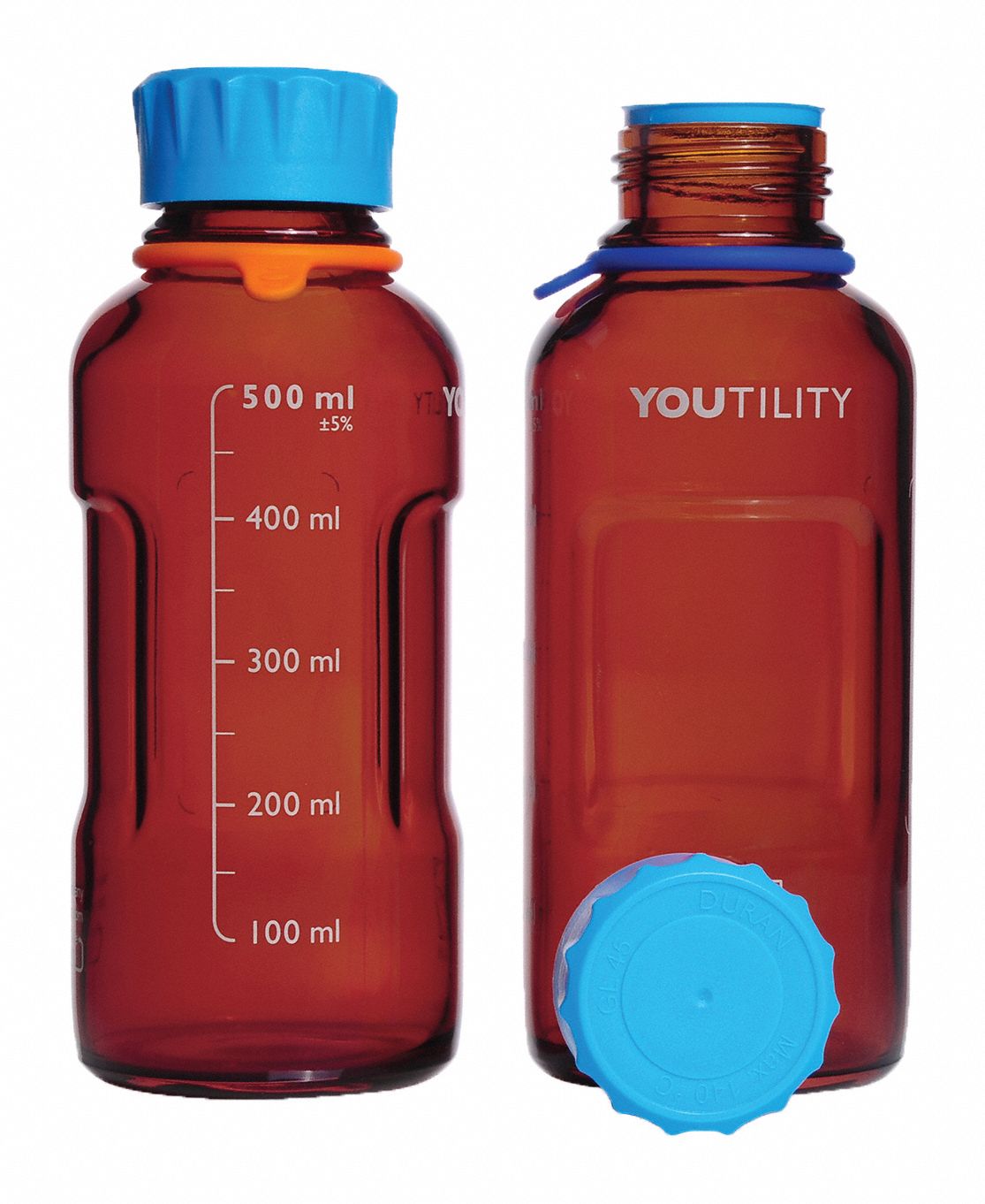 Bottle, 193 mm H, Amber, 78 mm Dia, PK4