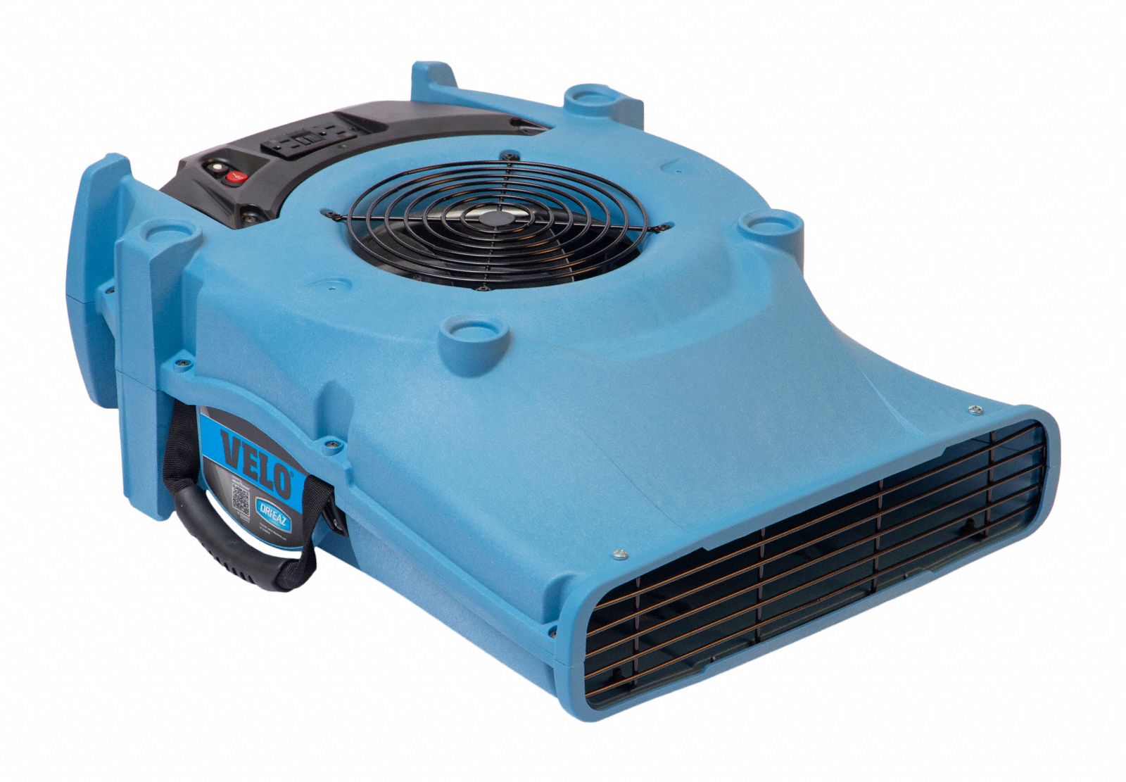 Air Mover: 885 cfm, Fixed Frame, 2 Speeds, 1/4 hp, 115V AC, 15 ft Cord, Blue, Variable