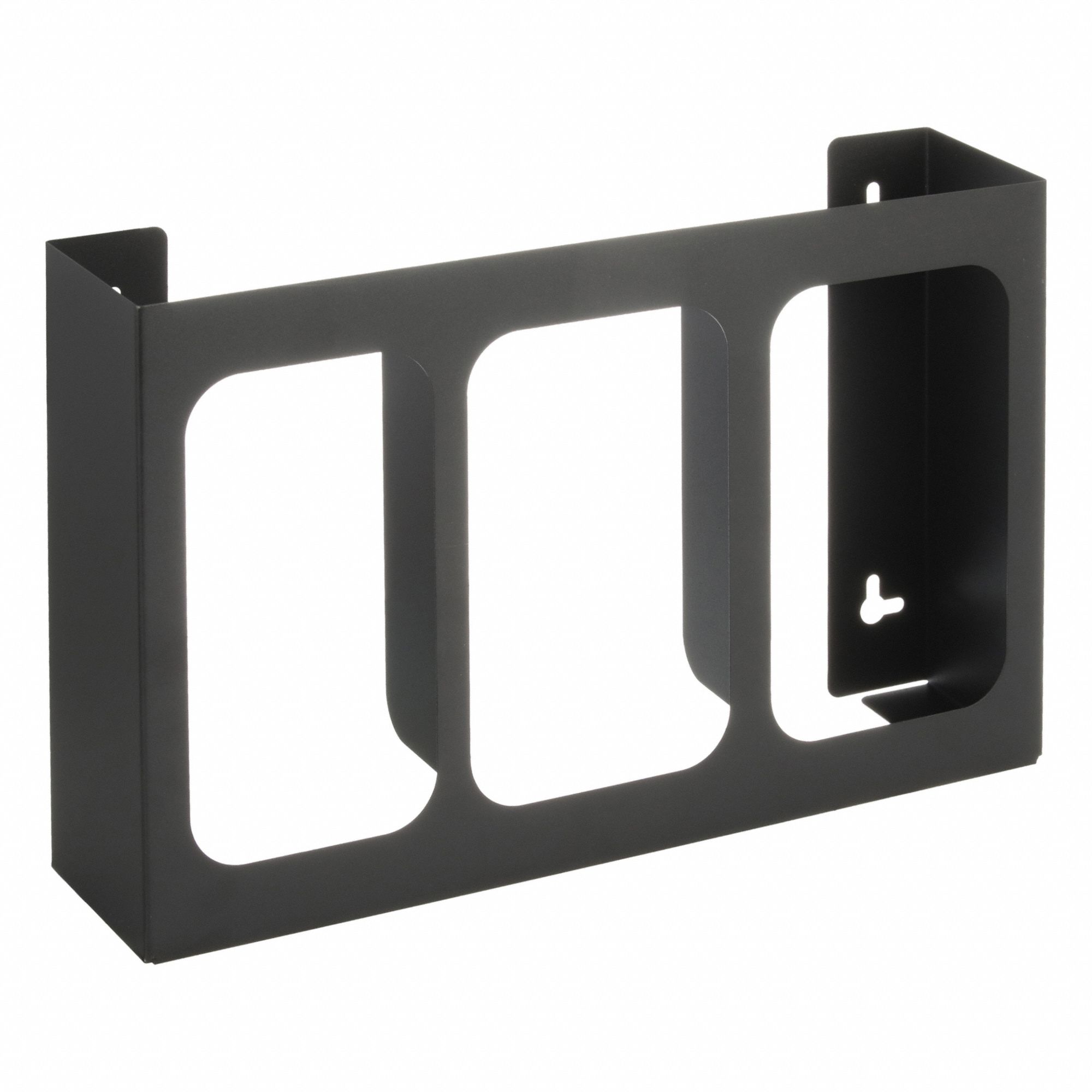 Glove Dispenser: Steel, 15 7/8 in Overall Wd, 10 in Overall Ht, Wall, (3) Boxes
