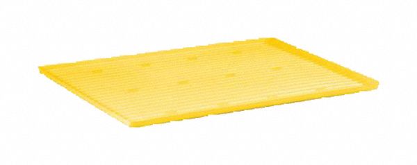 Safety Cabinet Tray: Acid Corrosive Cabinets, 12 gal/16 gal/24 gal, 19 3/8 in x 14 1/2 in, Yellow