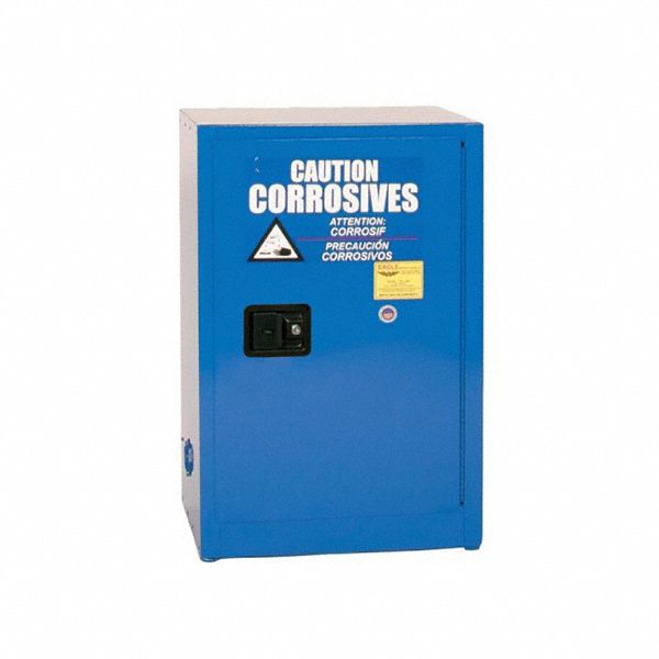 Hazardous Material Storage Cabinet: Undercounter Slimline, 12 gal, 23 1/4 in x 18 in x 35 in