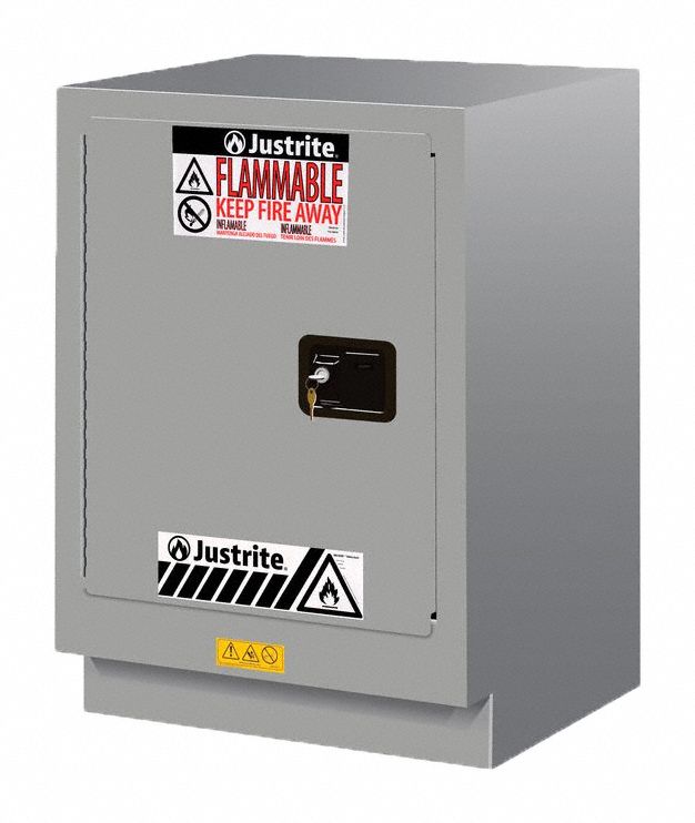 Flammable Cabinet: 21 5/8 in Overall Dp, 24 in Overall Wd, 35 3/4 in Overall Ht, Steel