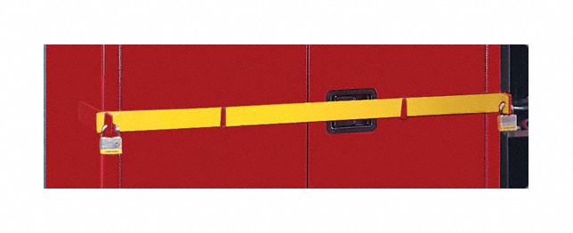 Replacement Security Bar: Haz Materials Cabinets, 45 gal, Safety Storage Cabinet, Steel, Yellow