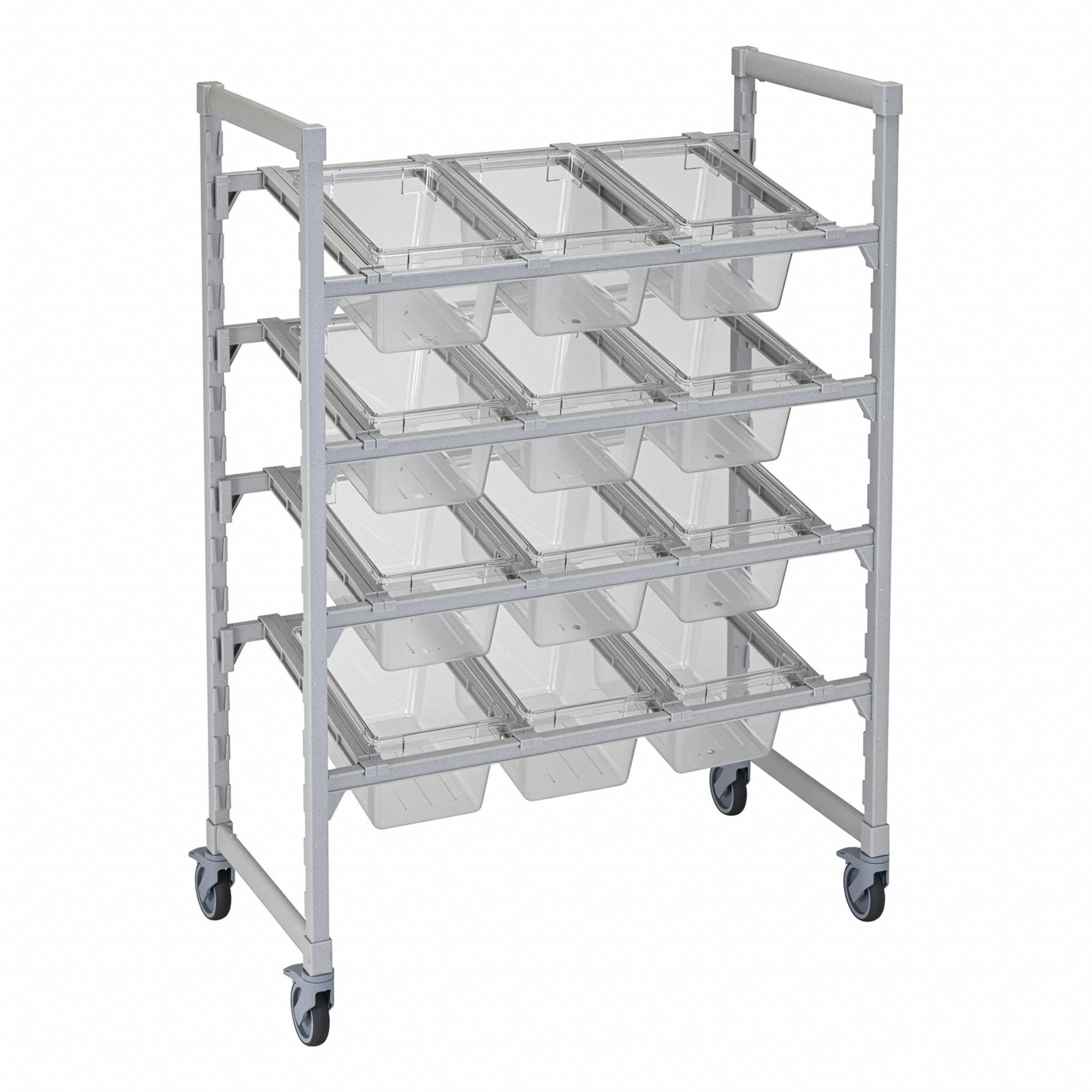 Flex Station: 4 Traverses, 67 1/4 in Ht, 24 in Dp, Speckled Gray, Polypropylene, 48 in Lg