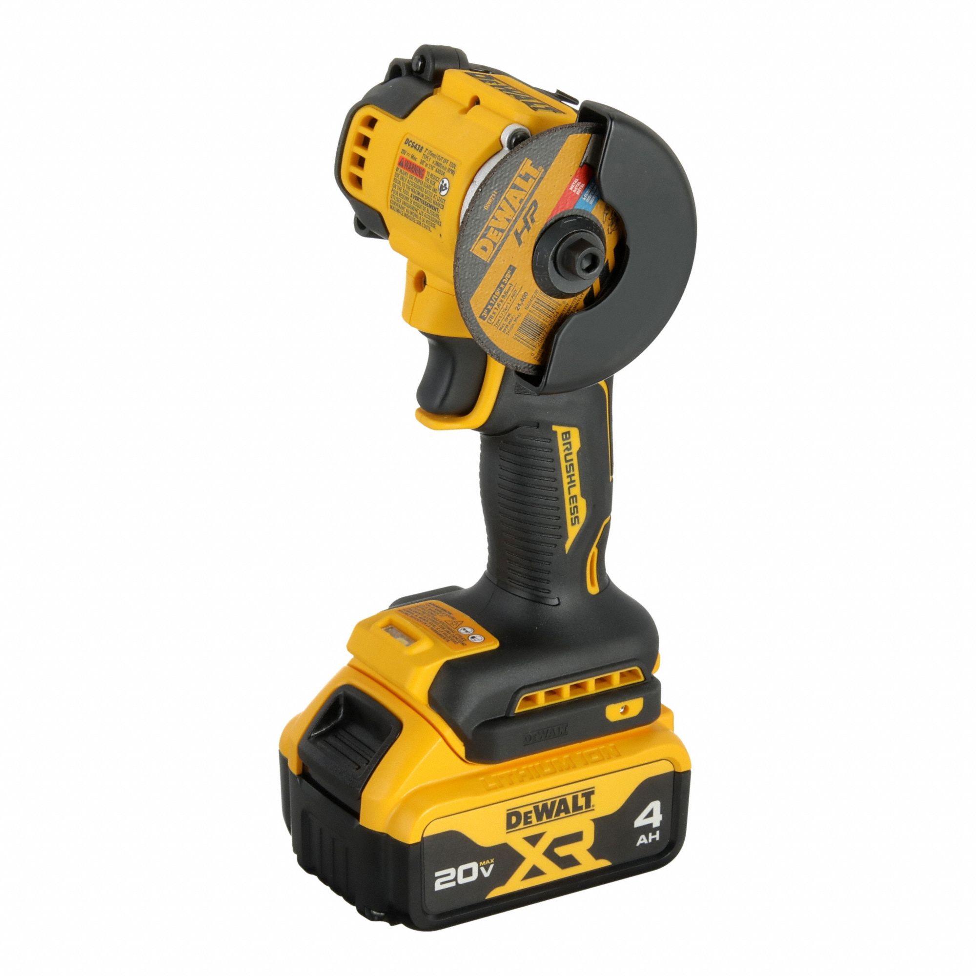 Cut-Off Tool: 3 in Wheel Dia, Trigger, Brushless Motor, 20V DC, Pistol Grip, 20V MAX*