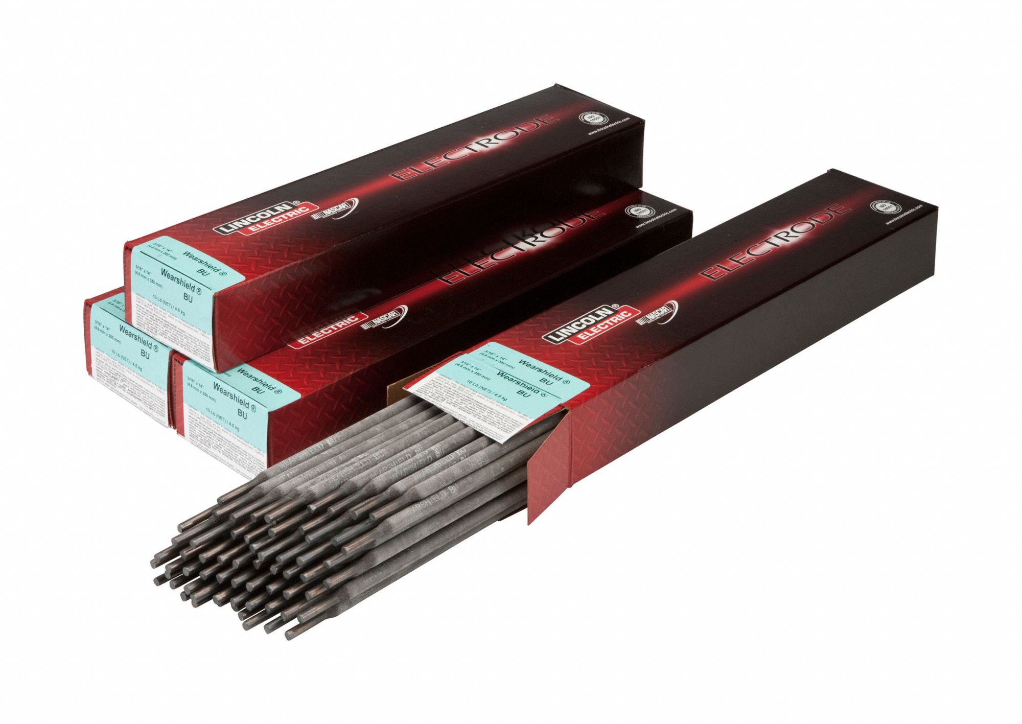 LINCOLN ELECTRIC, Wearshield ME, 5/32 in x 14 in, Hardfacing Stick