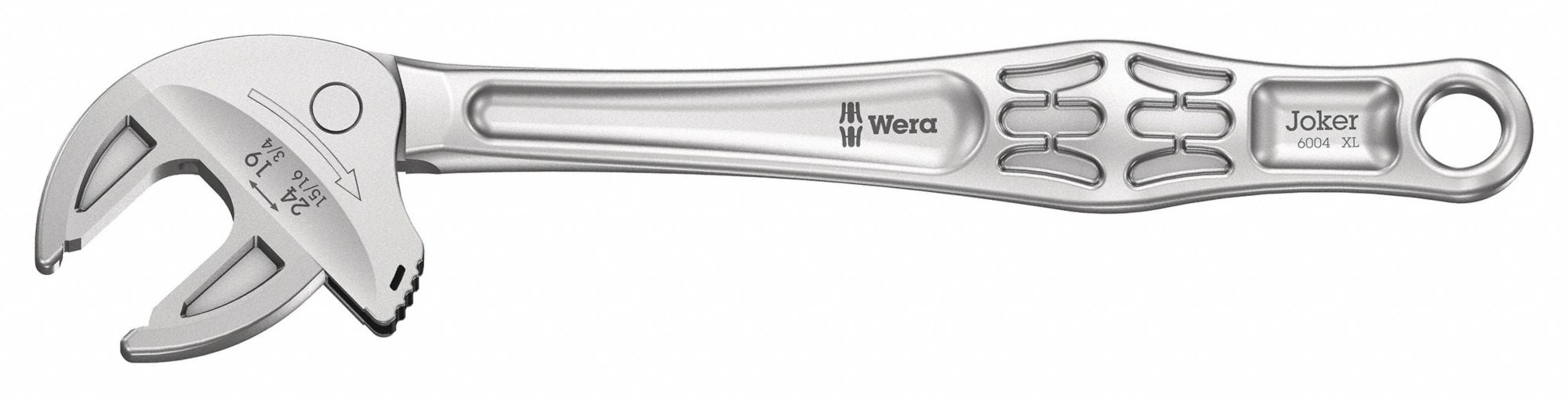 WERA, Steel, Satin Chrome, Adjustable Wrench 786XX805020104001