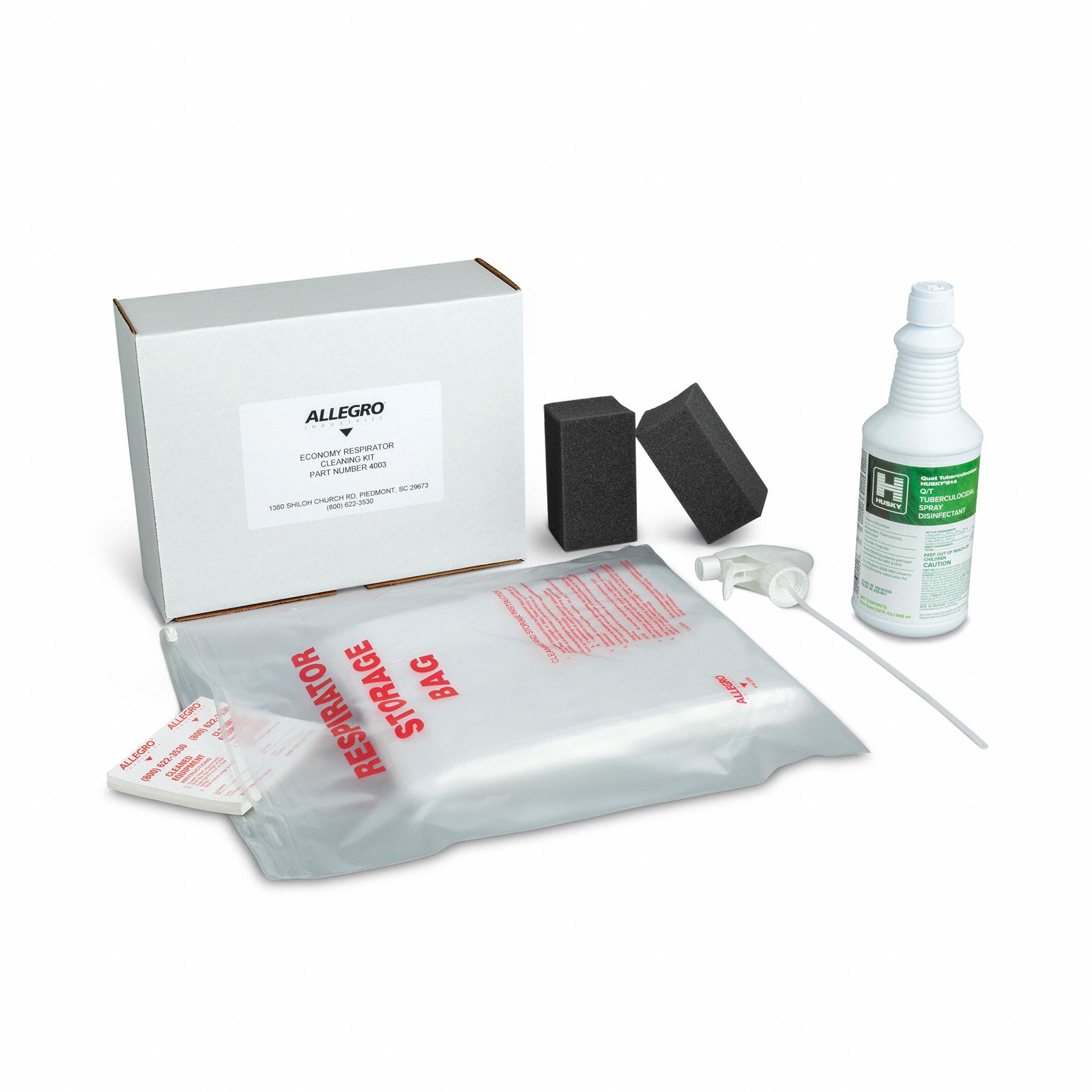 ALLEGRO, Water Soluble, Respirator Cleaning Kit 786ZJ34003 Grainger