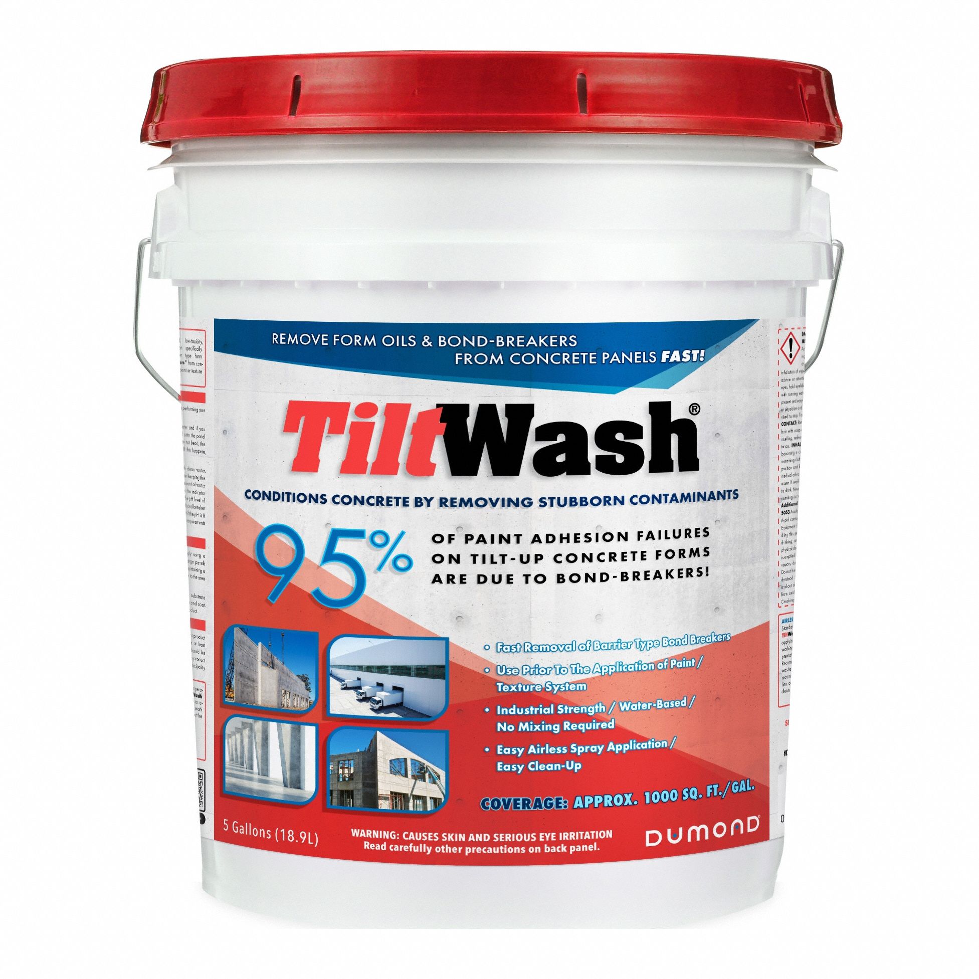 Concrete Cleaner: 5 gal Container Size, Liquid, Concrete Cleaner