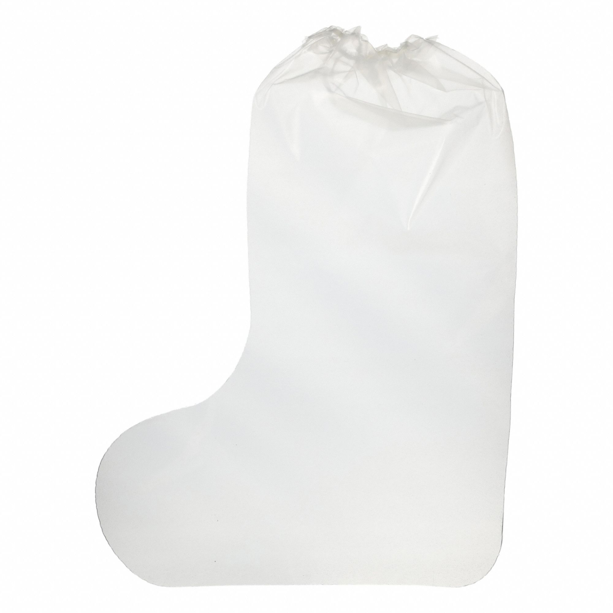 VR Shoe Covers: Polyolefin, Includes Slip Resistant Sole, 22 in Overall Ht, Clear, 100 PK