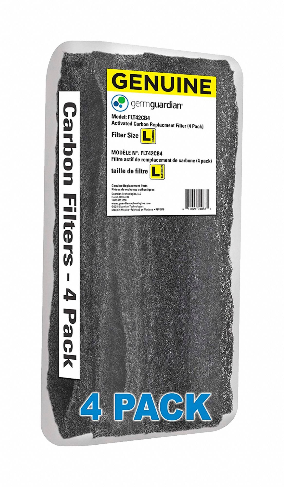 Air Filter: AC4200W, 787CH4/787CH5, 19 in x 25 in x 3 in, 4 PK