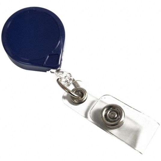 MINI-BAK Retractable Badge Holder Belt Clip / Blue