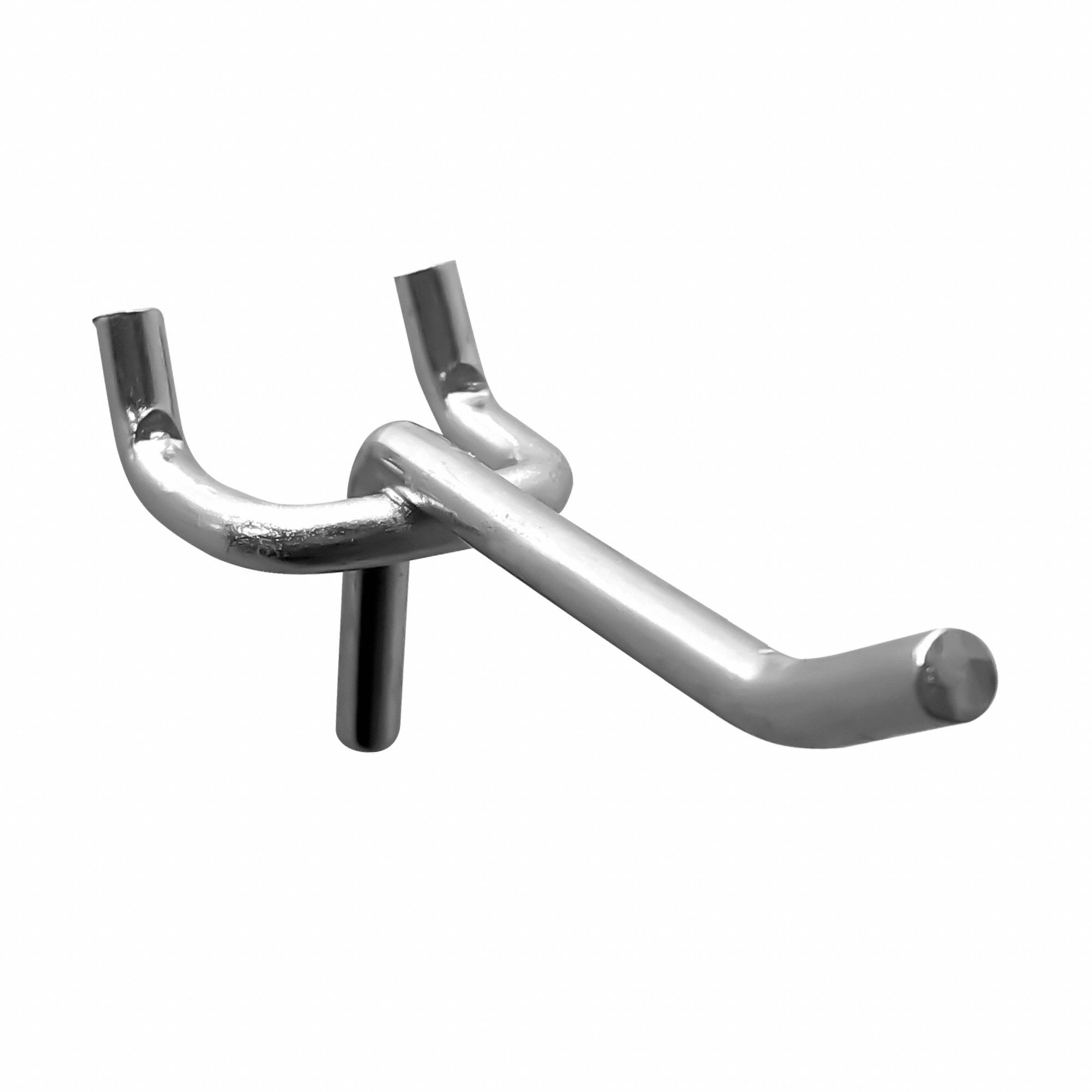 Straight Hook, 3 in: 1/4 in Peg Hole, For 1 in Pegboard Hole Spacing, Hanging, 10 PK