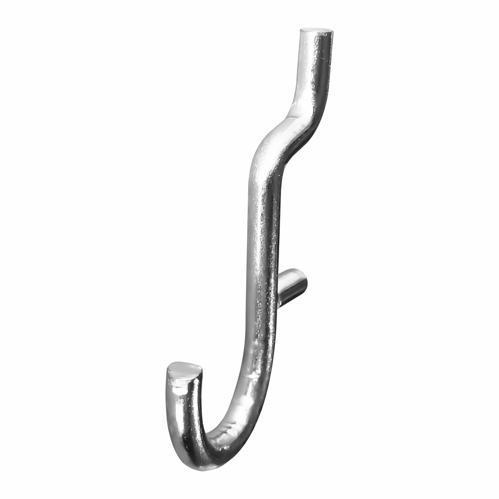 1/4 in Peg Hole, For 1 in Pegboard Hole Spacing, Curved J-Hook, 5